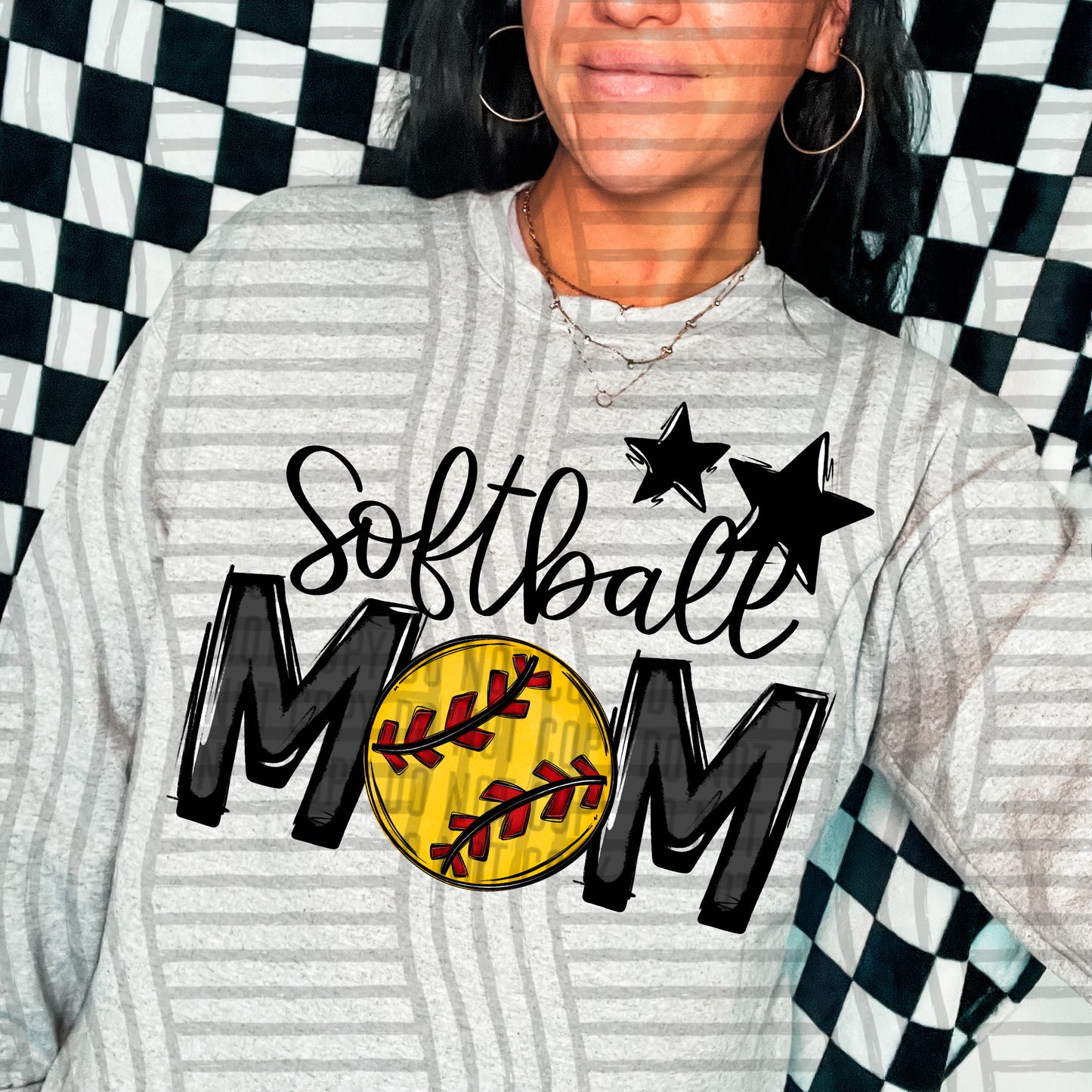 Softballl Mom - Color Dropdown Digital Download 300DPI PNG FILE