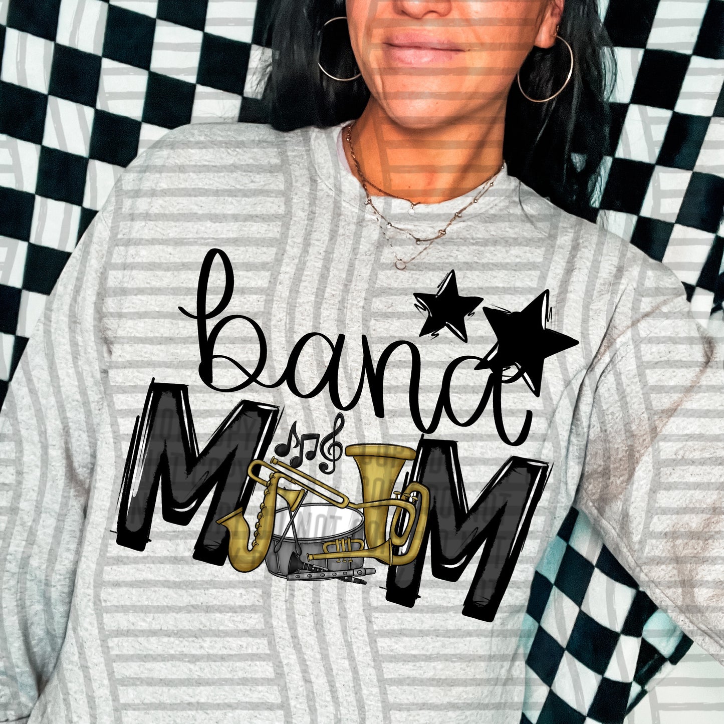 Band Mom - Color Dropdown Digital Download 300DPI PNG FILE