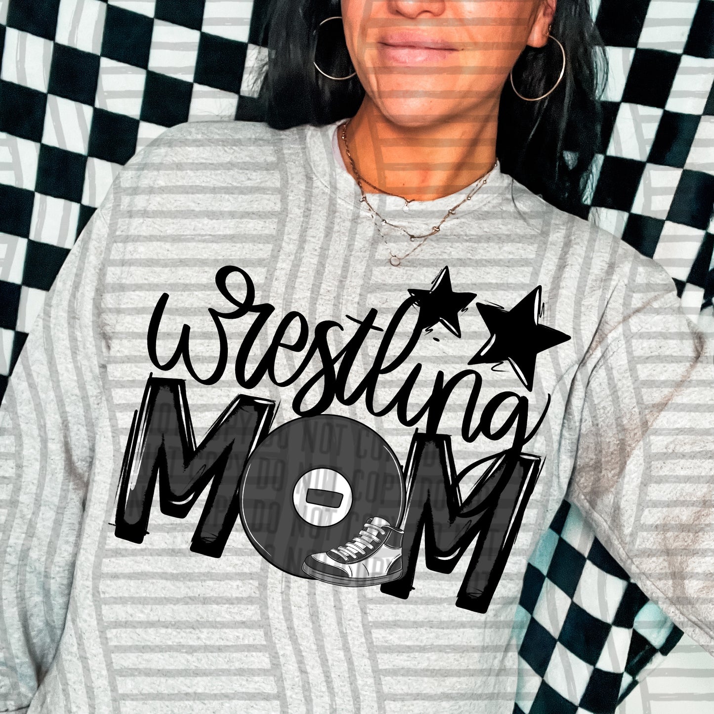 Wrestling Mom - Color Dropdown Digital Download 300DPI PNG FILE