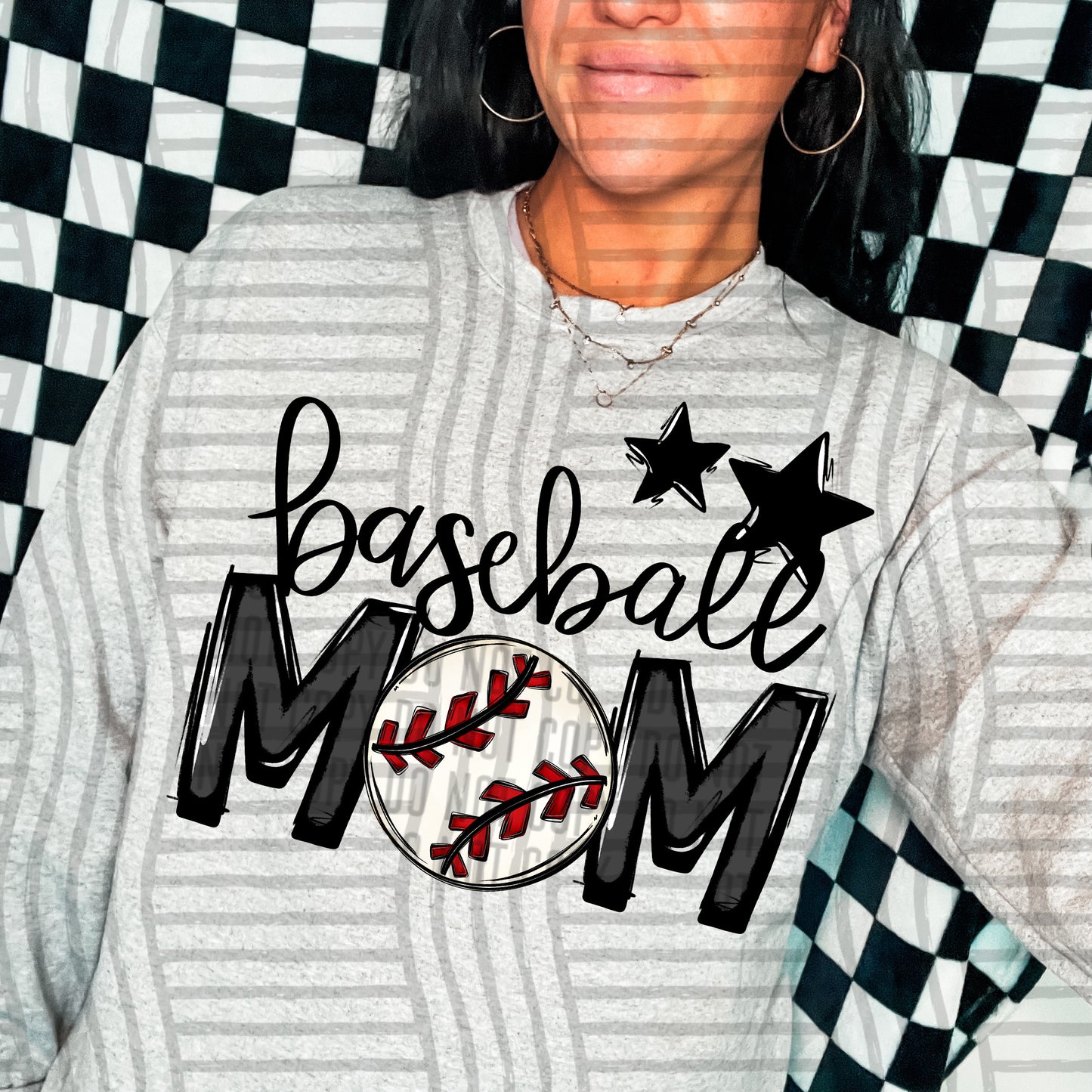 Baseball Mom - Color Dropdown Digital Download 300DPI PNG FILE