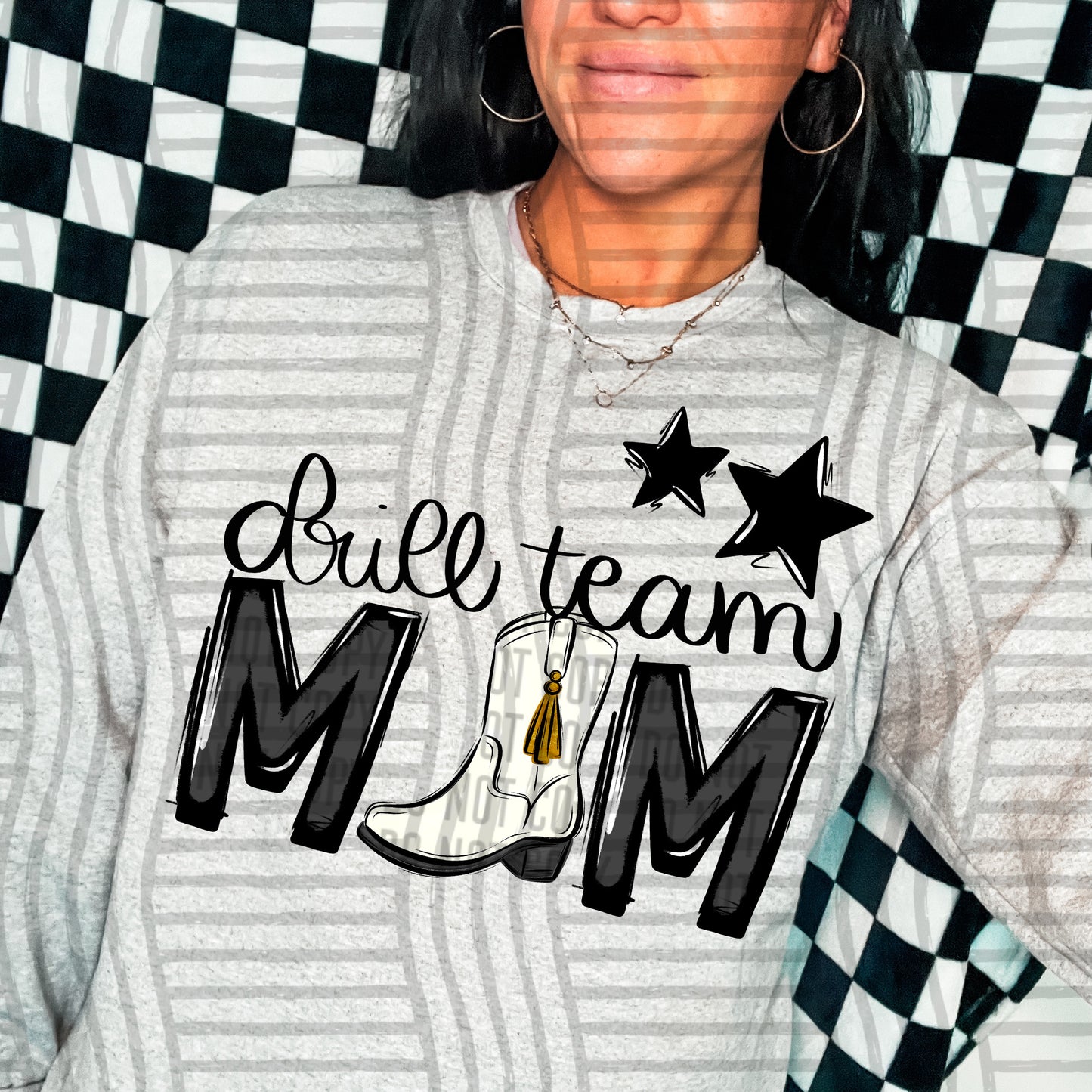 Drill team Mom  - Color Dropdown Digital Download 300DPI PNG FILE