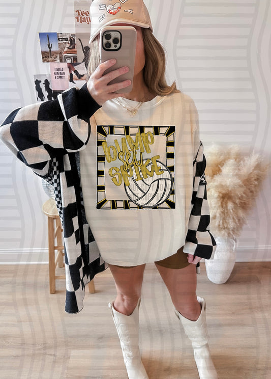 Bump, Set, Spike - Volleyball - Color Dropdown Digital Download 300DPI PNG FILE