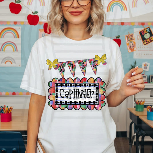 CUSTOM Teacher Name Tags- Digital download 300DPI PNG FILE