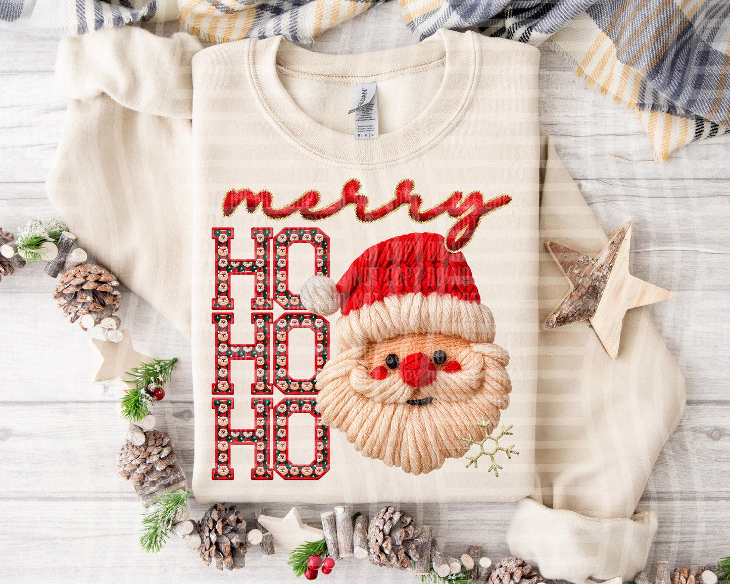 Santa Faux Embroidery - Dropdown 300 DPI digital download