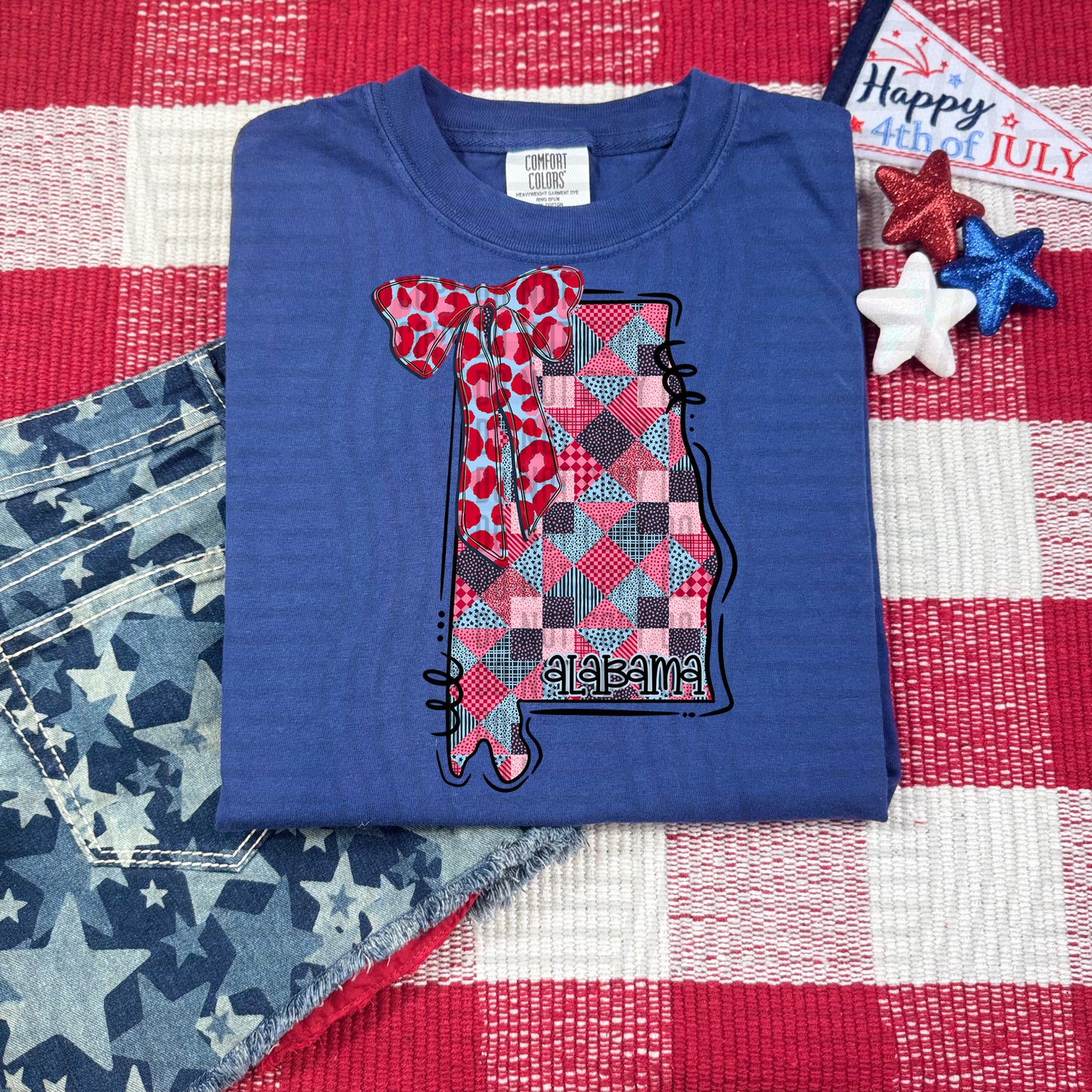 RWB PATCHWORK  -PICK A STATE -  Digital download 300DPI PNG FILE