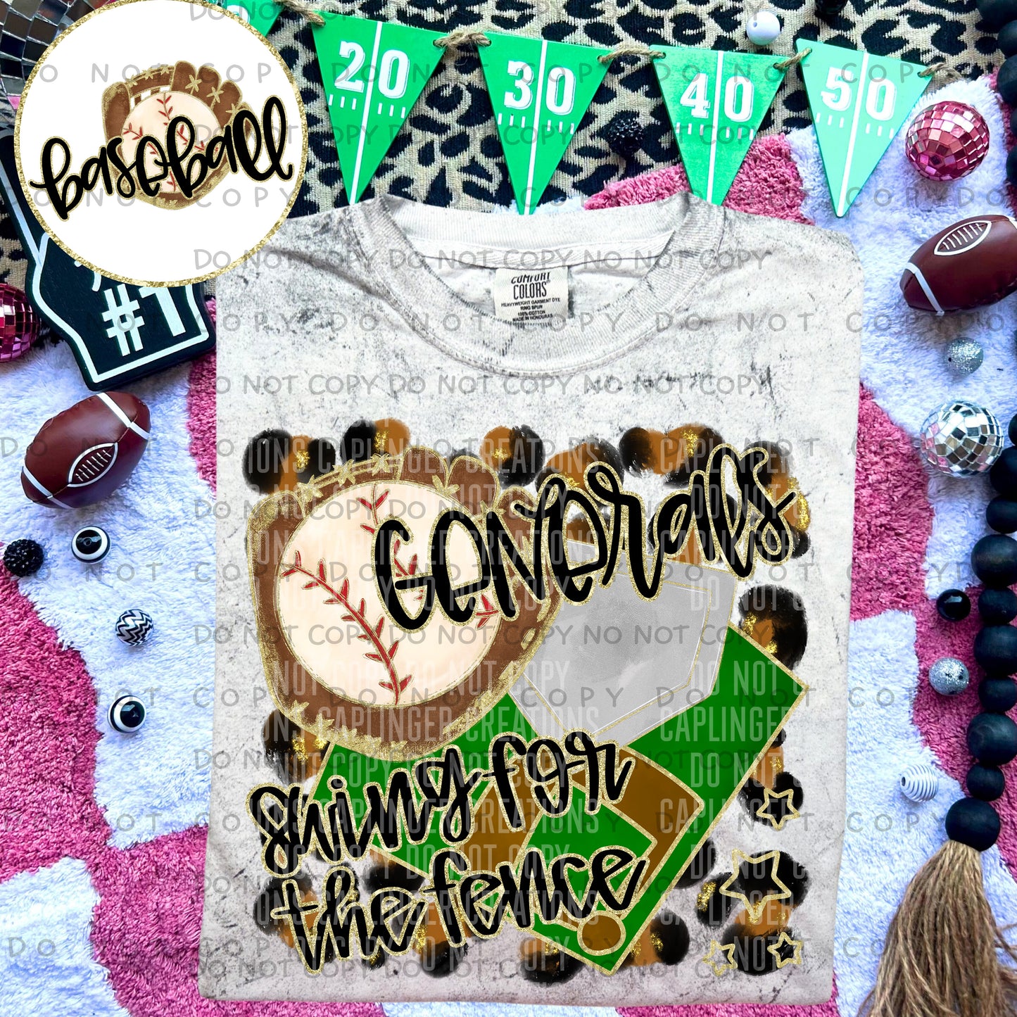 Swing for the fence - Animal Print BASEBALL with optional sleeve/front- DROPDOWN + CUSTOM - Digital Download 300DPI PNG FILE