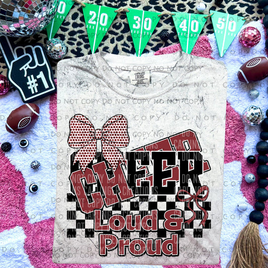 Cheer loud & proud - Color Dropdown Digital Download 300DPI PNG FILE