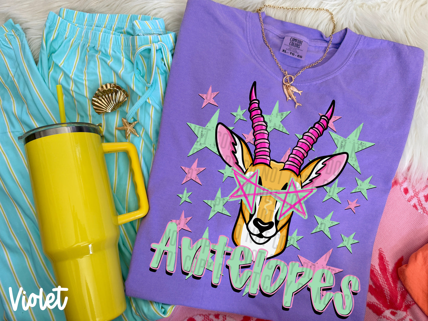 PREPPY STARRY EYED mascots pink/green -  Digital Download 300DPI PNG FILE