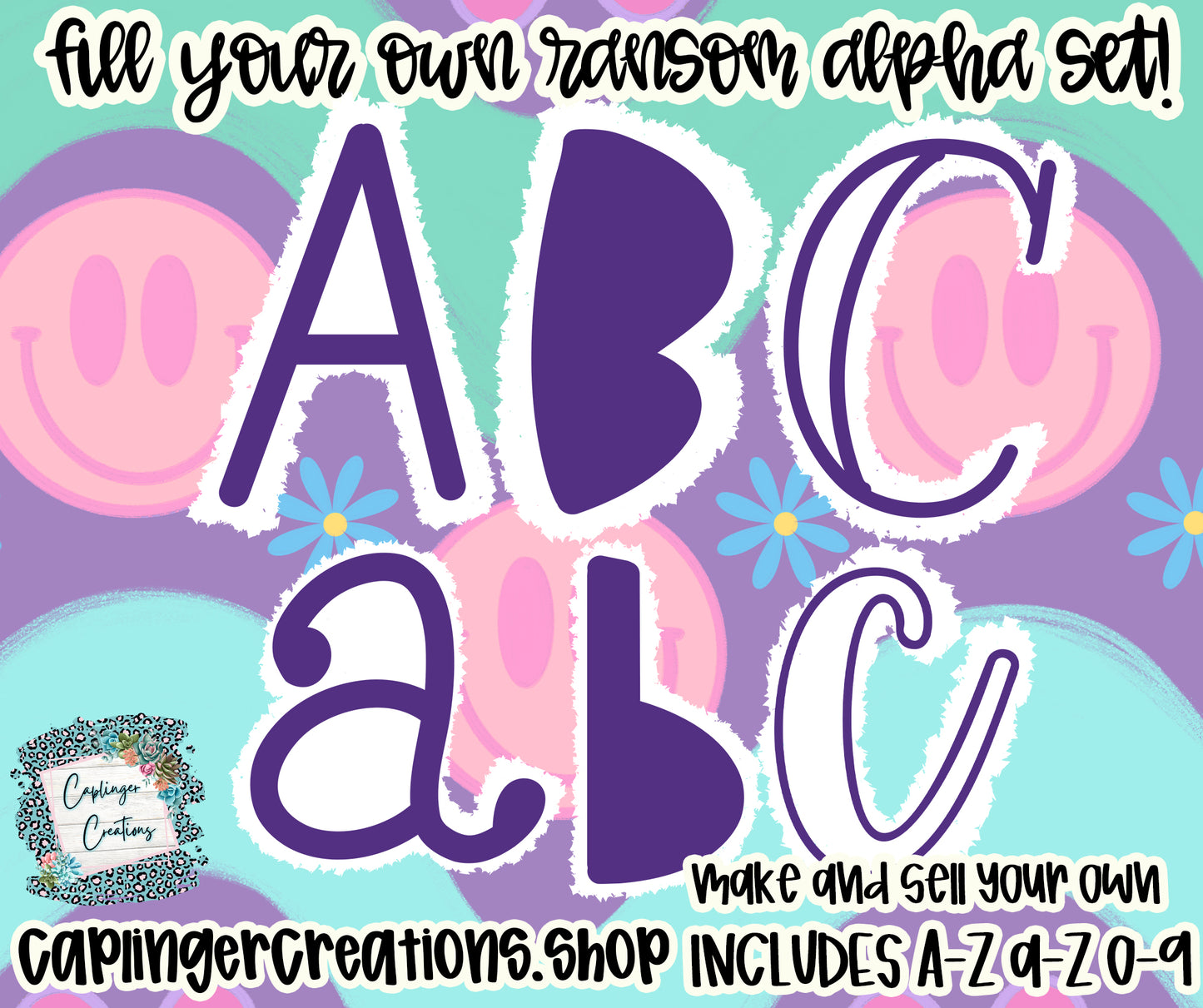 FILLABLE RANSOM STYLE ALPHA includes PSD file + PNGS- commercial use included to make and sell your own alpha - Digital download