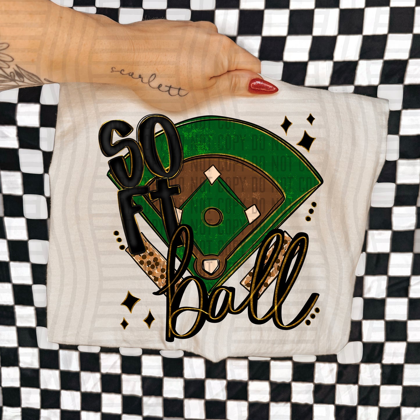 SOFTBALL Field - Color Dropdown Digital Download 300DPI PNG FILE