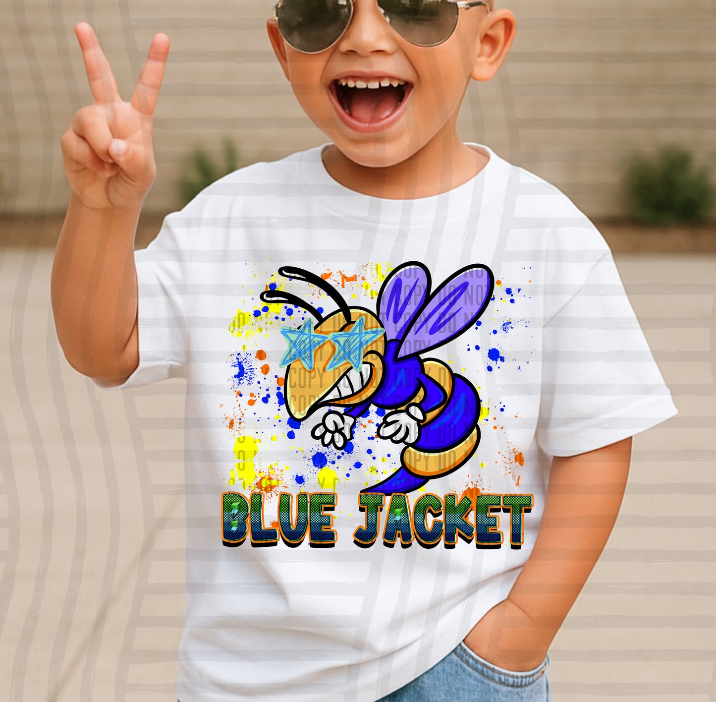 Paint Splatter STARRY EYED mascots blue/green/orange -  Digital Download 300DPI PNG FILE