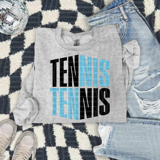 TENNIS word art - Color Dropdown Digital Download 300DPI PNG FILE