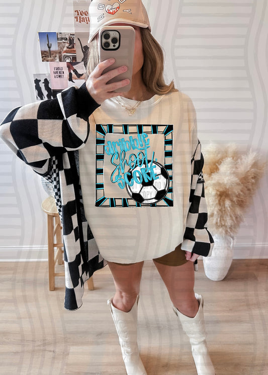 Dribble, Shoot, Score - SOCCER - Color Dropdown Digital Download 300DPI PNG FILE