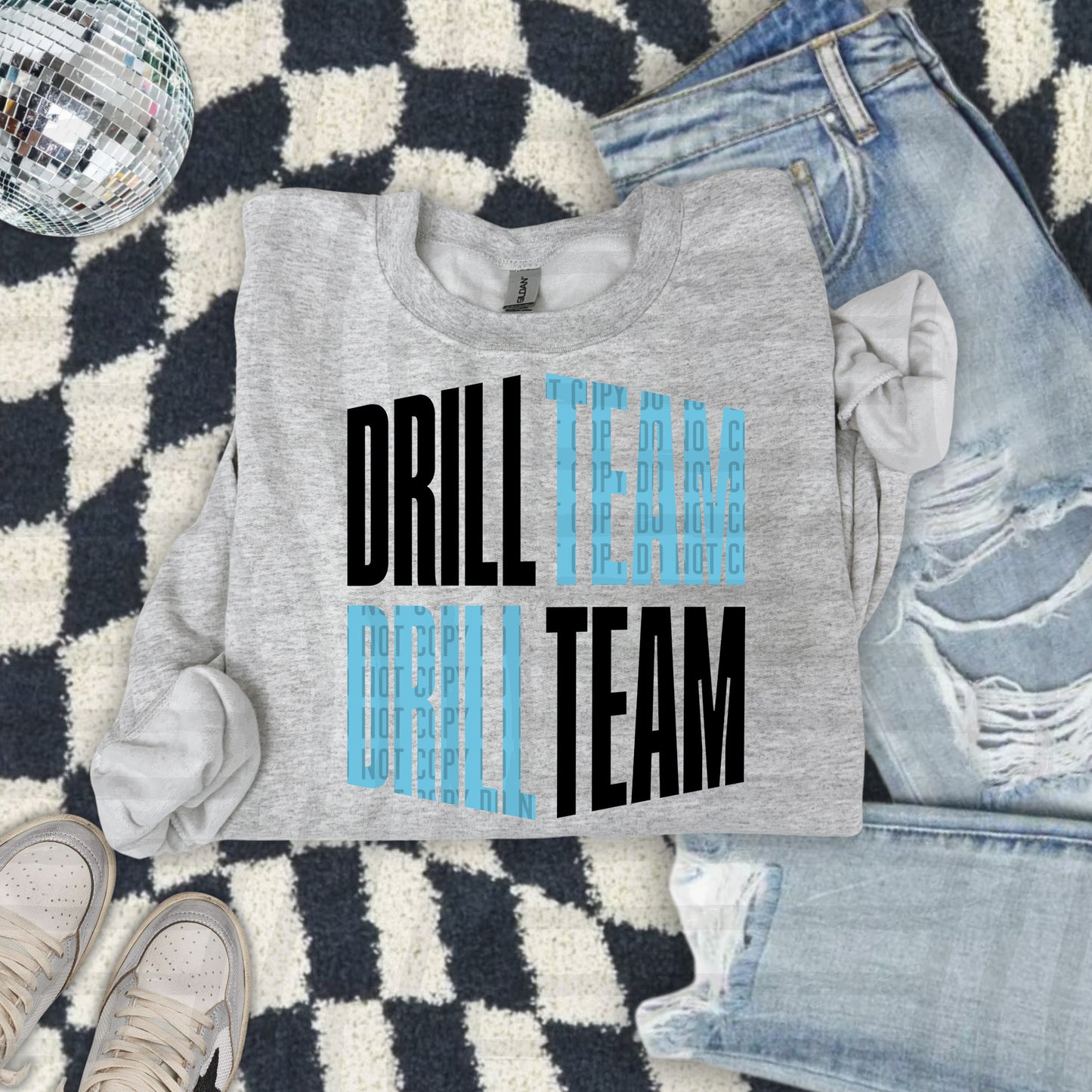 DRILL TEAM word art - Color Dropdown Digital Download 300DPI PNG FILE