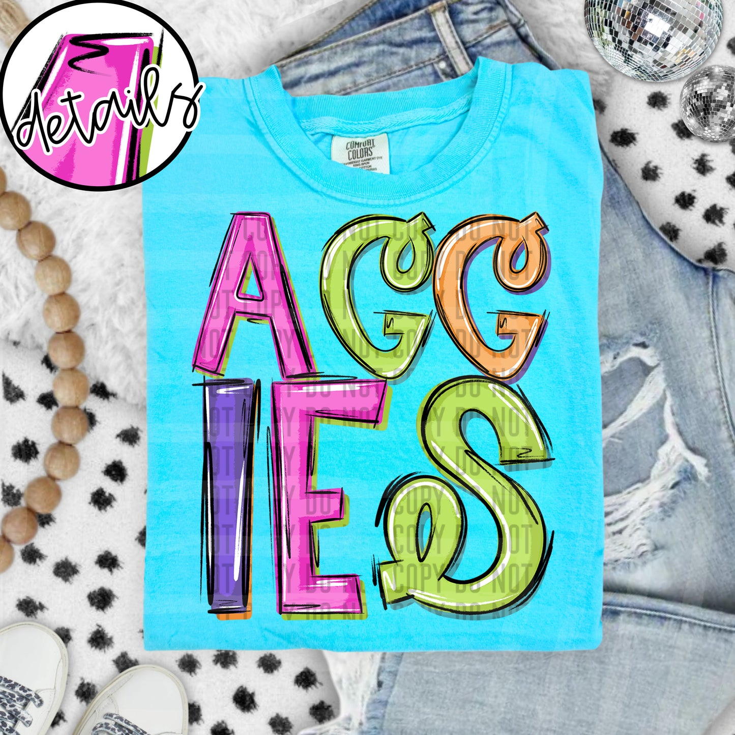 Neon Barbie Stacked - Custom + DROPDOWN - 300 DPI digital download