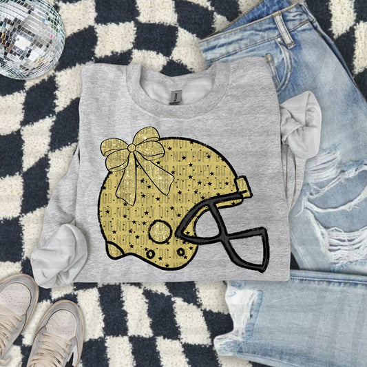 Football w/gold accents - Choose your color - Digital Download 300DPI PNG FILE