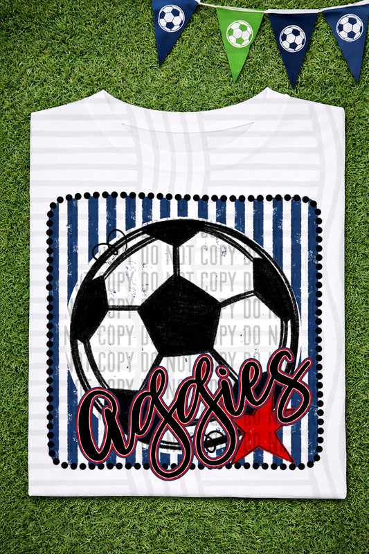 Soccer RWB Framed -  Custom + DROPDOWN - 300 DPI digital download