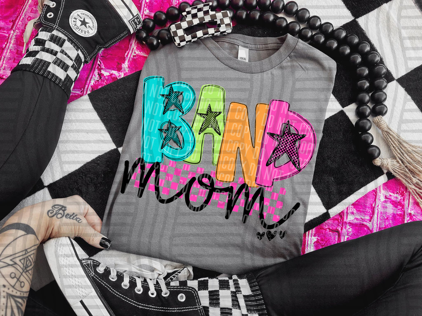 Checkmate Starburst Sports mom - DROPDOWN - 300 DPI digital download