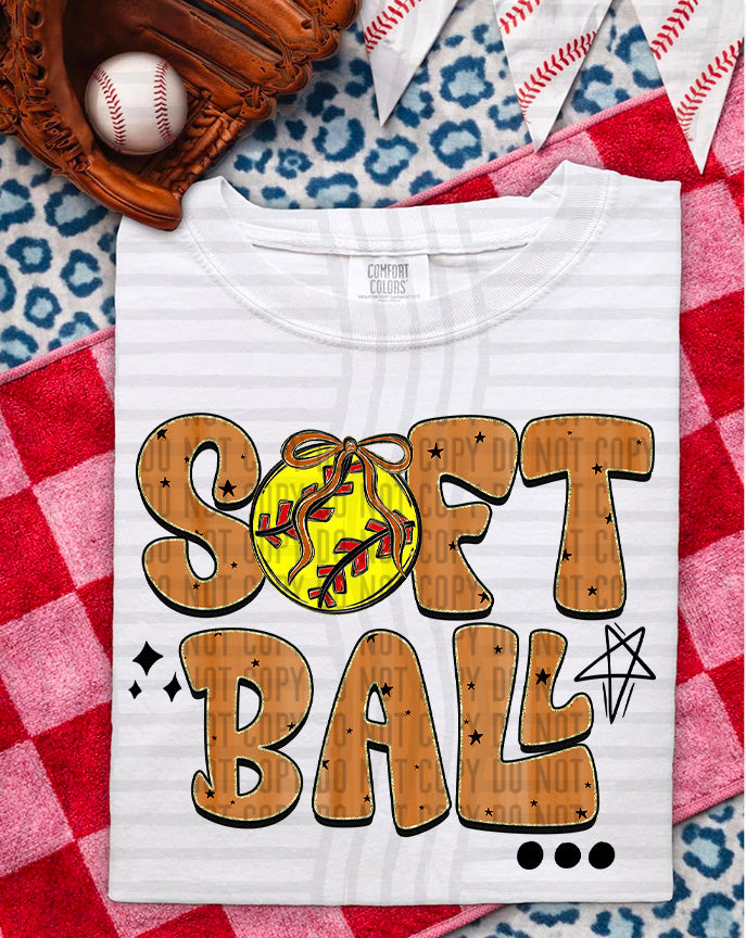 Softball Retro - Color Dropdown Digital Download 300DPI PNG FILE