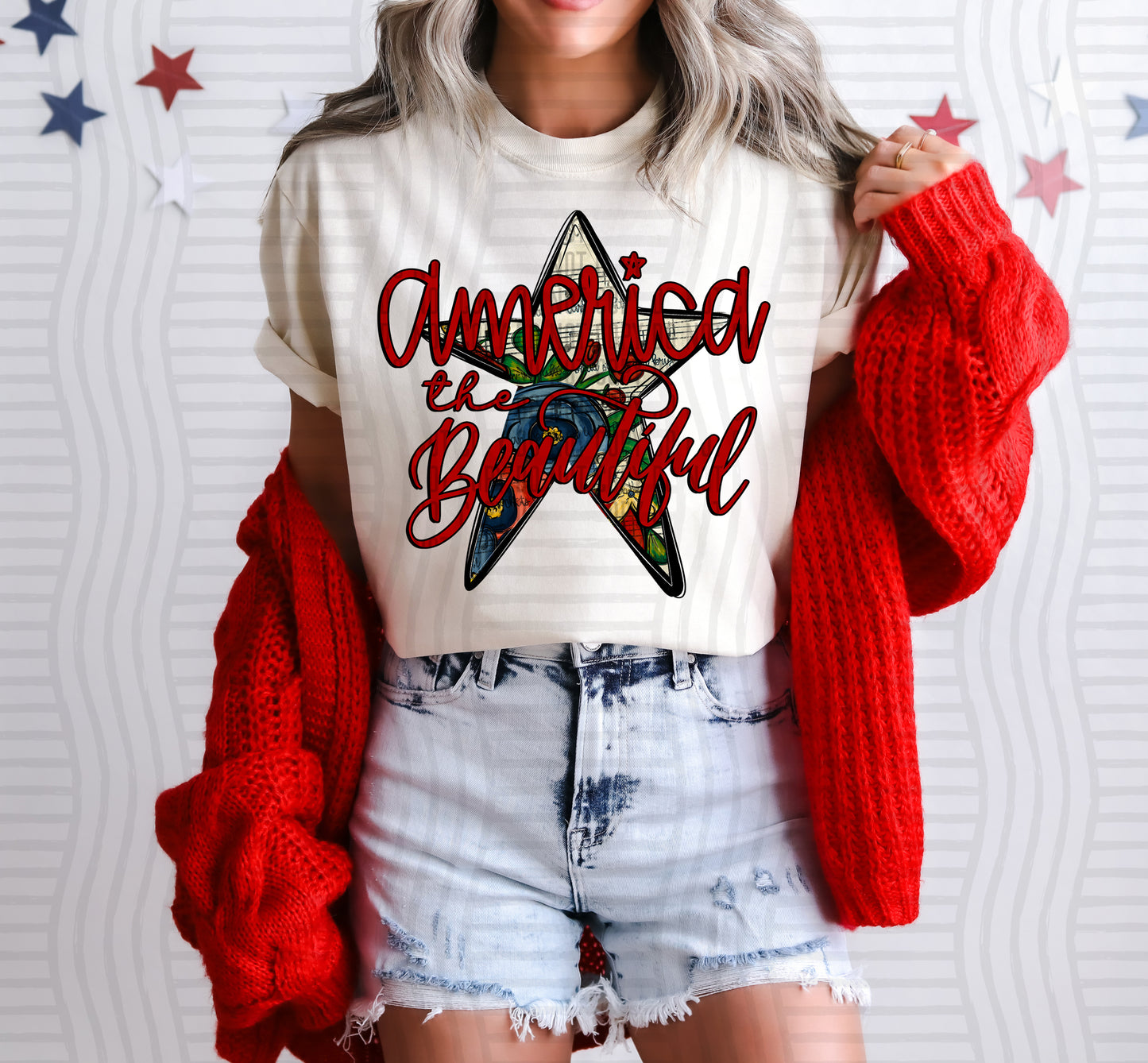 America The Beautiful DROP - Choose DESIGN - Digital Download 300DPI PNG FILE