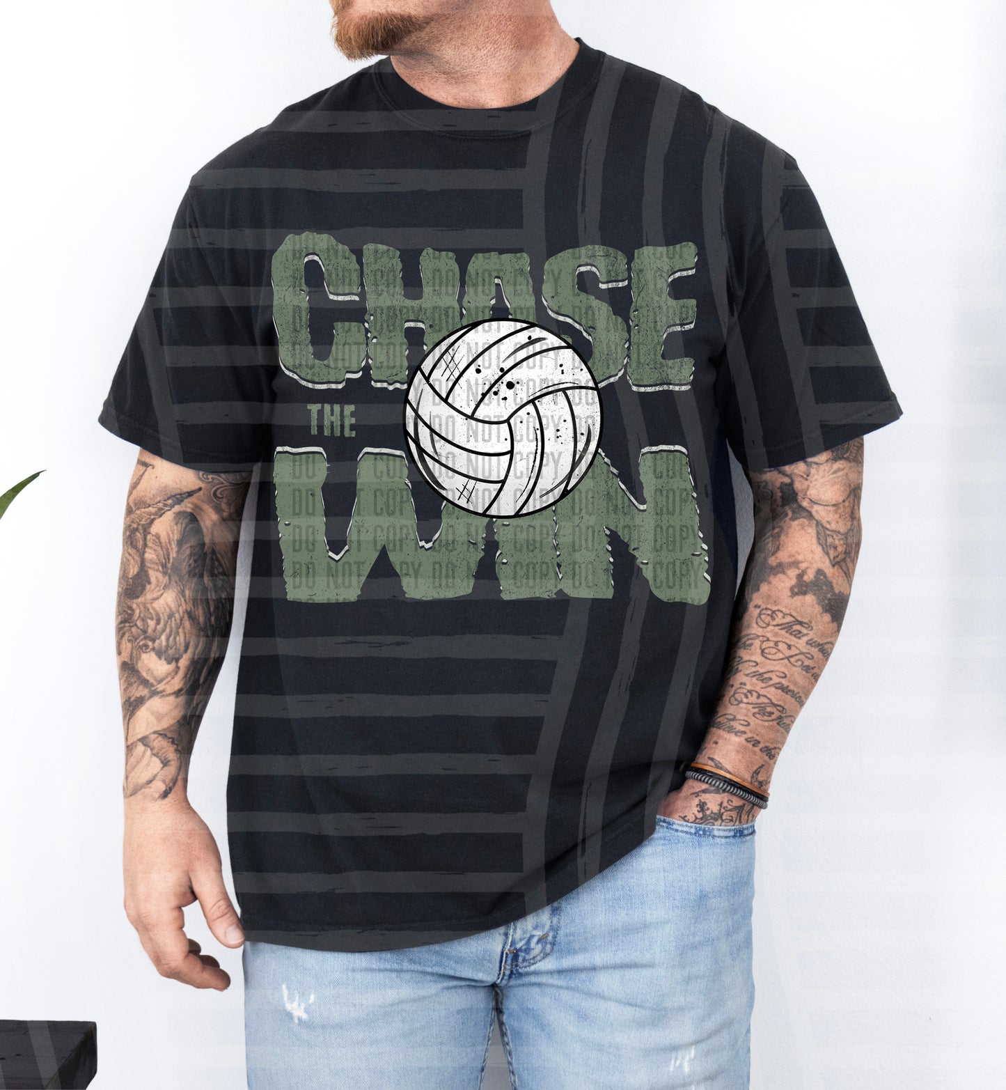 Chase the Win VOLLEYBALL - Color Dropdown Digital Download 300DPI PNG FILE