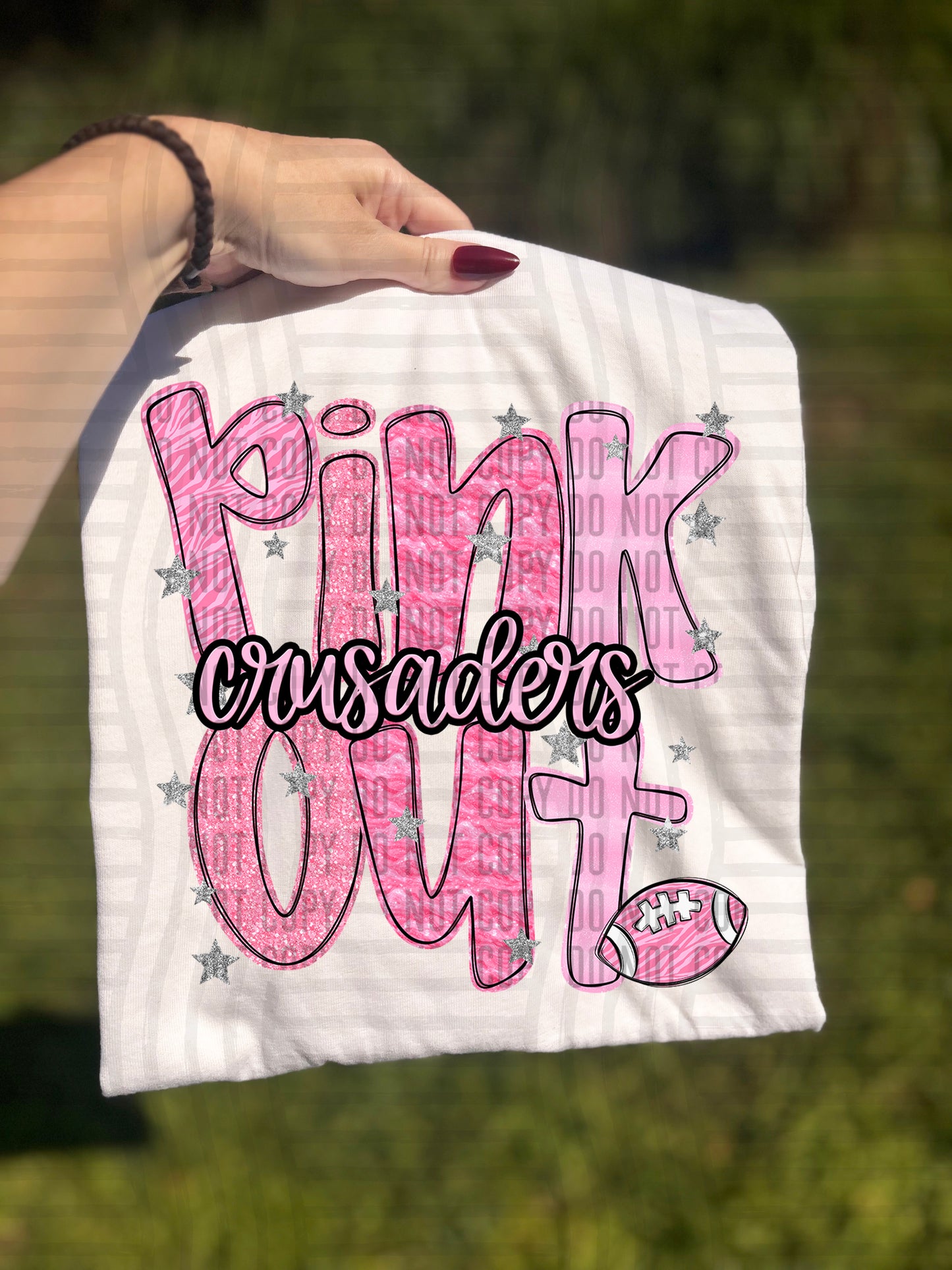 PINK OUT Football + CUSTOM - Dropdown - Digital Download 300DPI PNG FILE