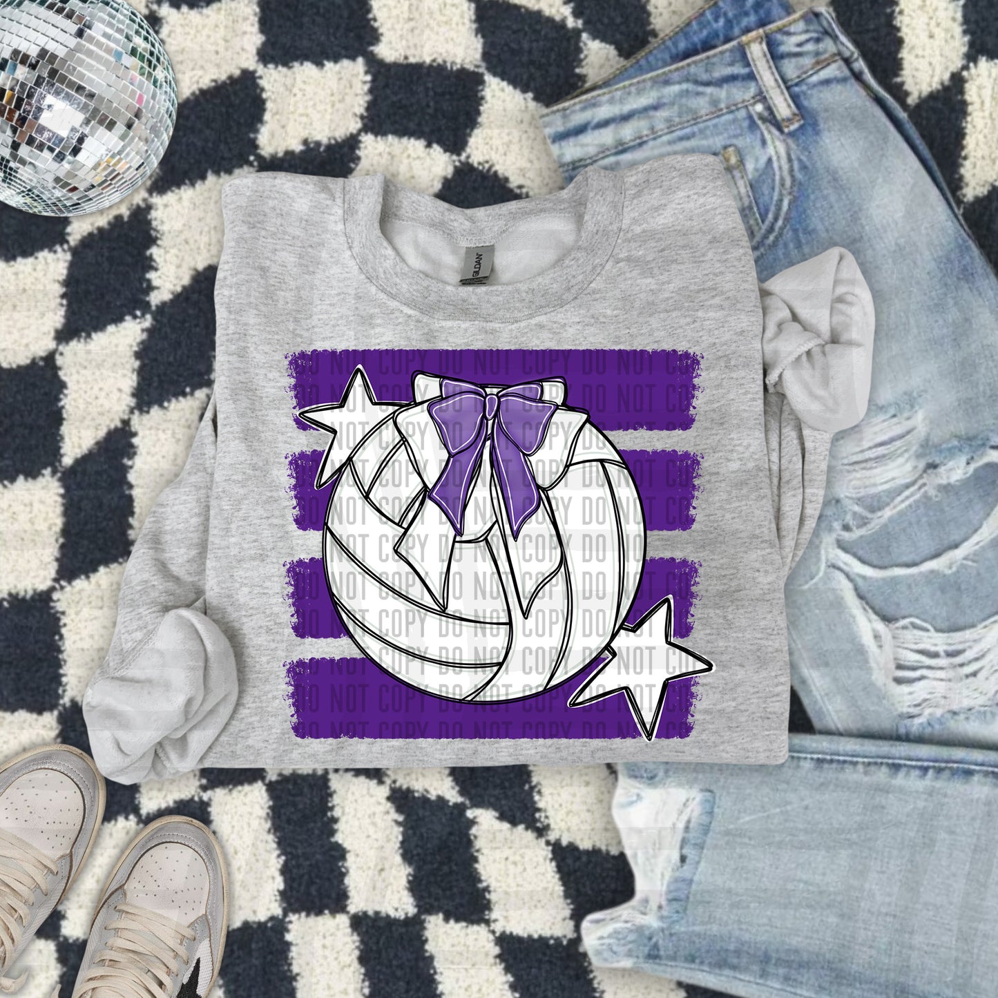 VOLLEYBALL BOW CC 2608-0012 - Color Dropdown Digital Download 300DPI PNG FILE