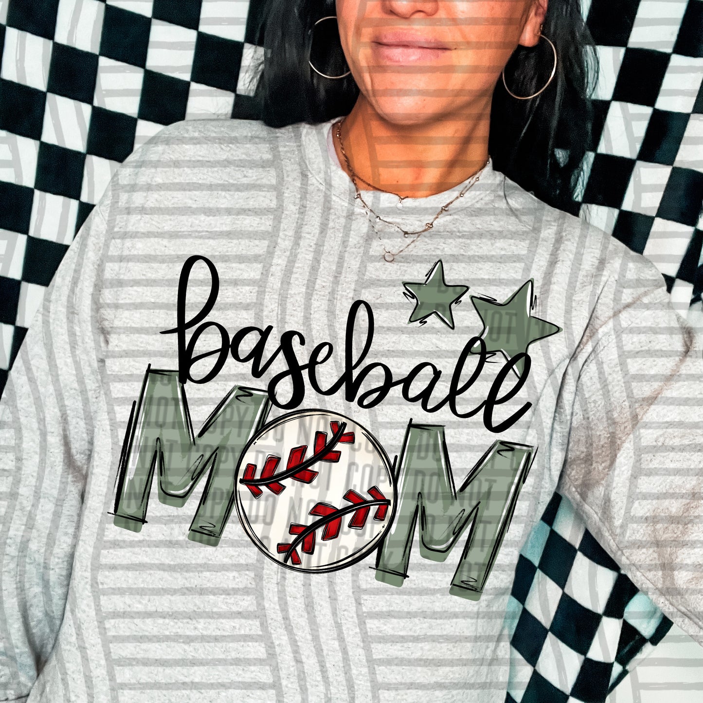 Baseball Mom - Color Dropdown Digital Download 300DPI PNG FILE