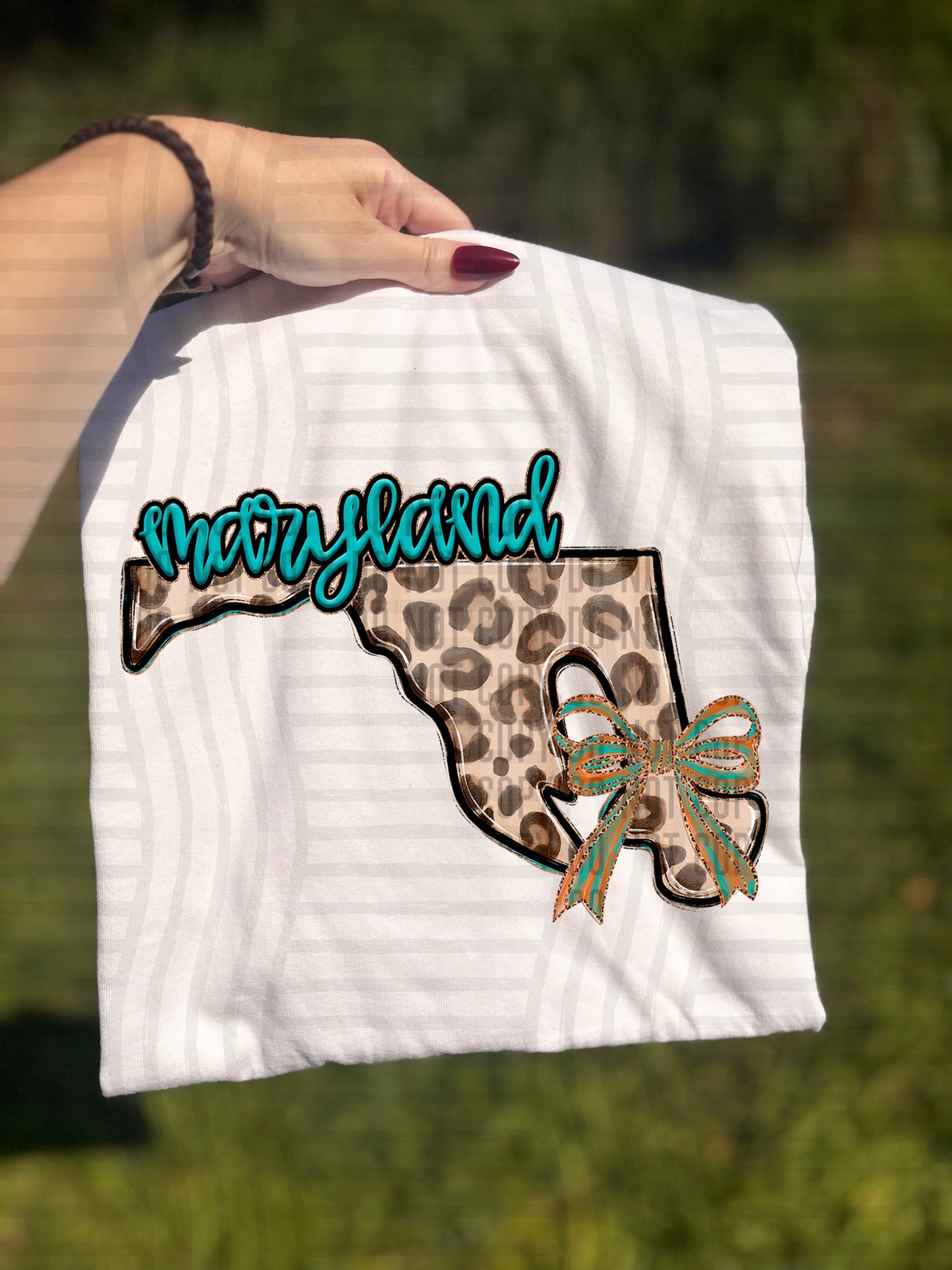 PICK A STATE -  Teal and Leopard - Digital download 300DPI PNG FILE