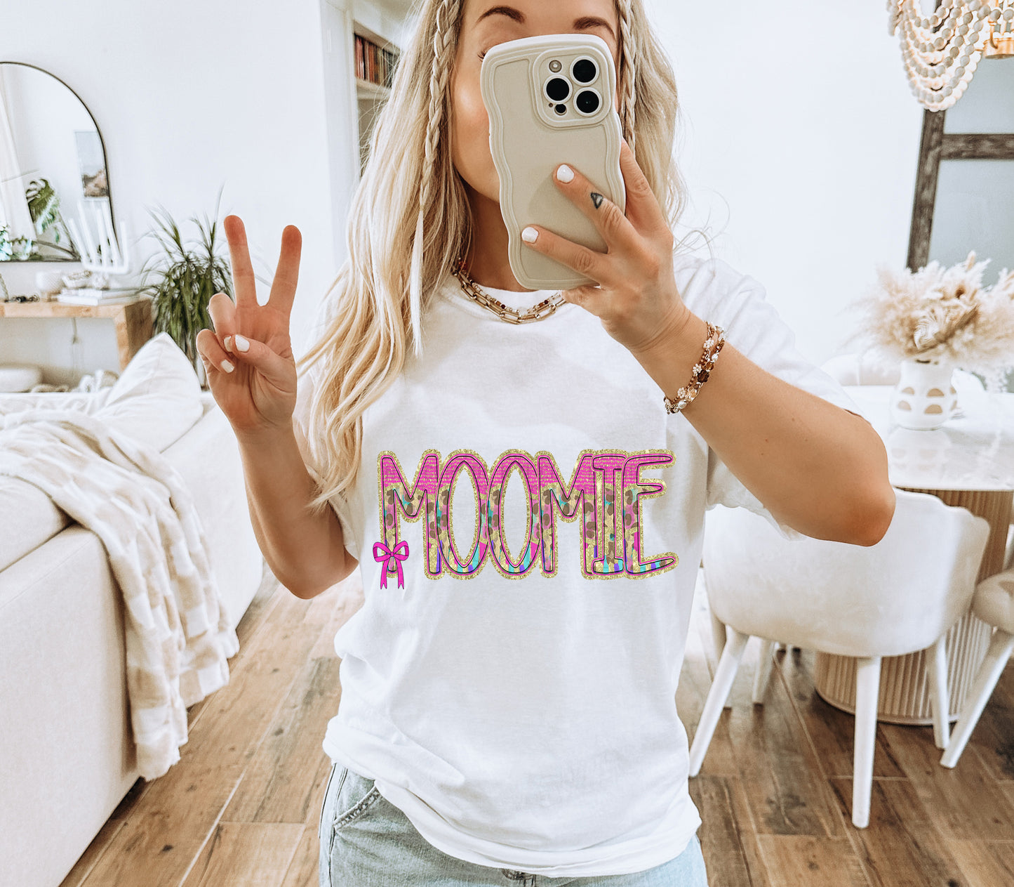 Preppy Leopard MOM NAMES (Small BOW) - DROPDOWN + CUSTOM - Digital Download 300DPI PNG FILE