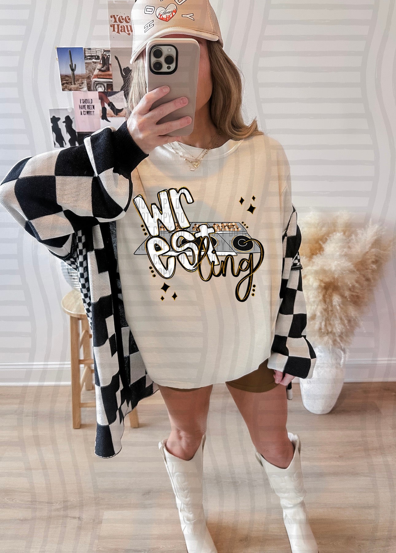 WRESTLING mat- Color Dropdown Digital Download 300DPI PNG FILE