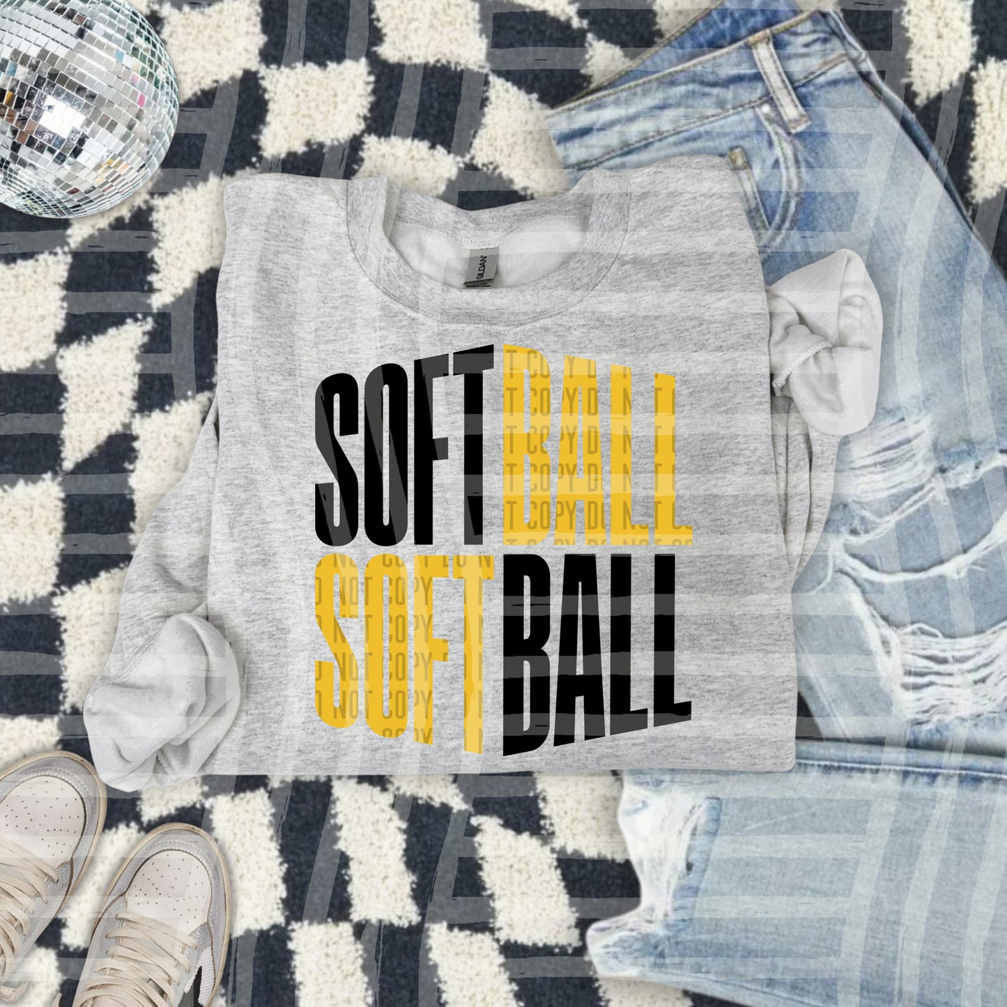 SOFTBALL word art - Color Dropdown Digital Download 300DPI PNG FILE