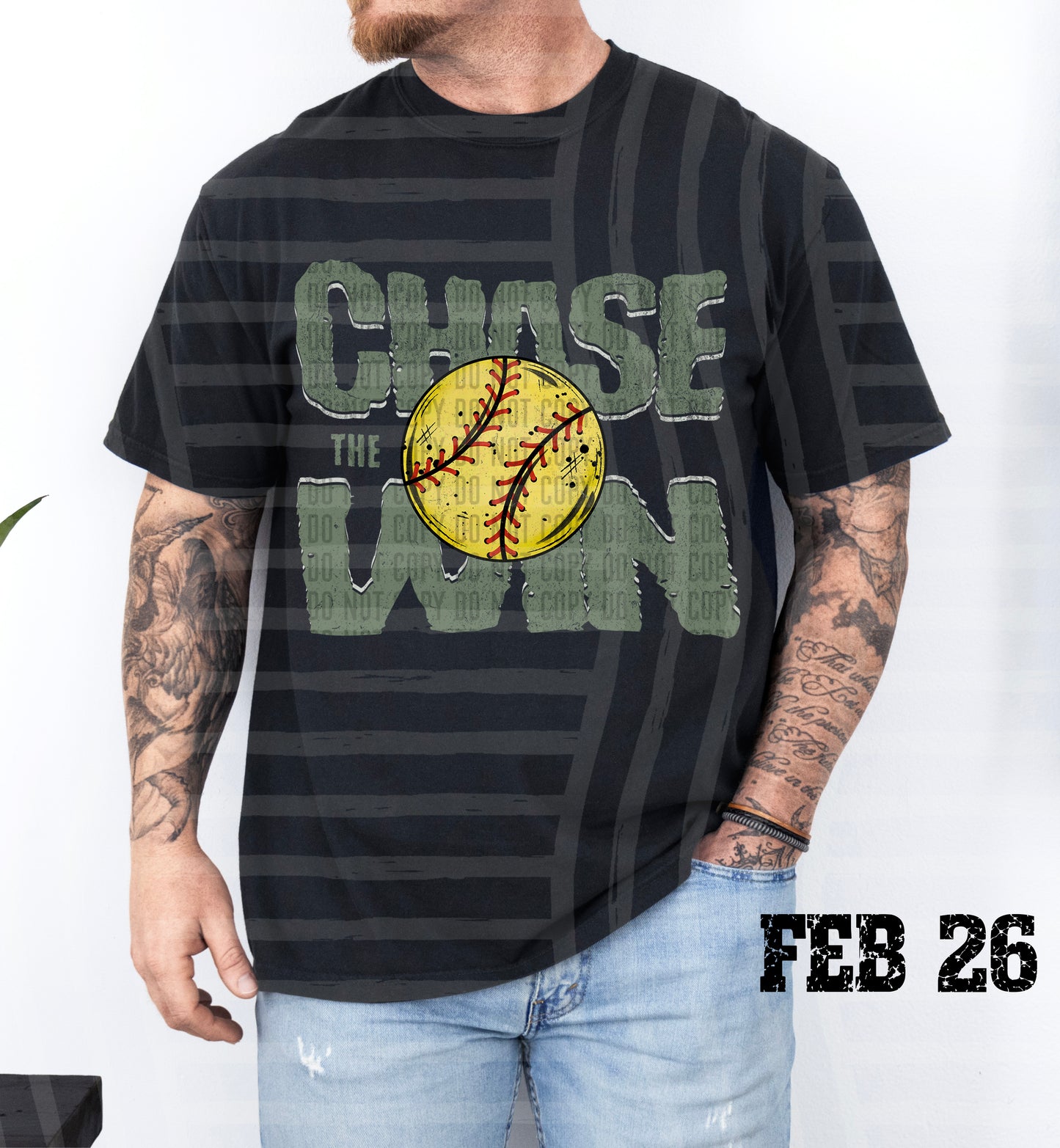 Chase the Win SOFTBALL - Color Dropdown Digital Download 300DPI PNG FILE