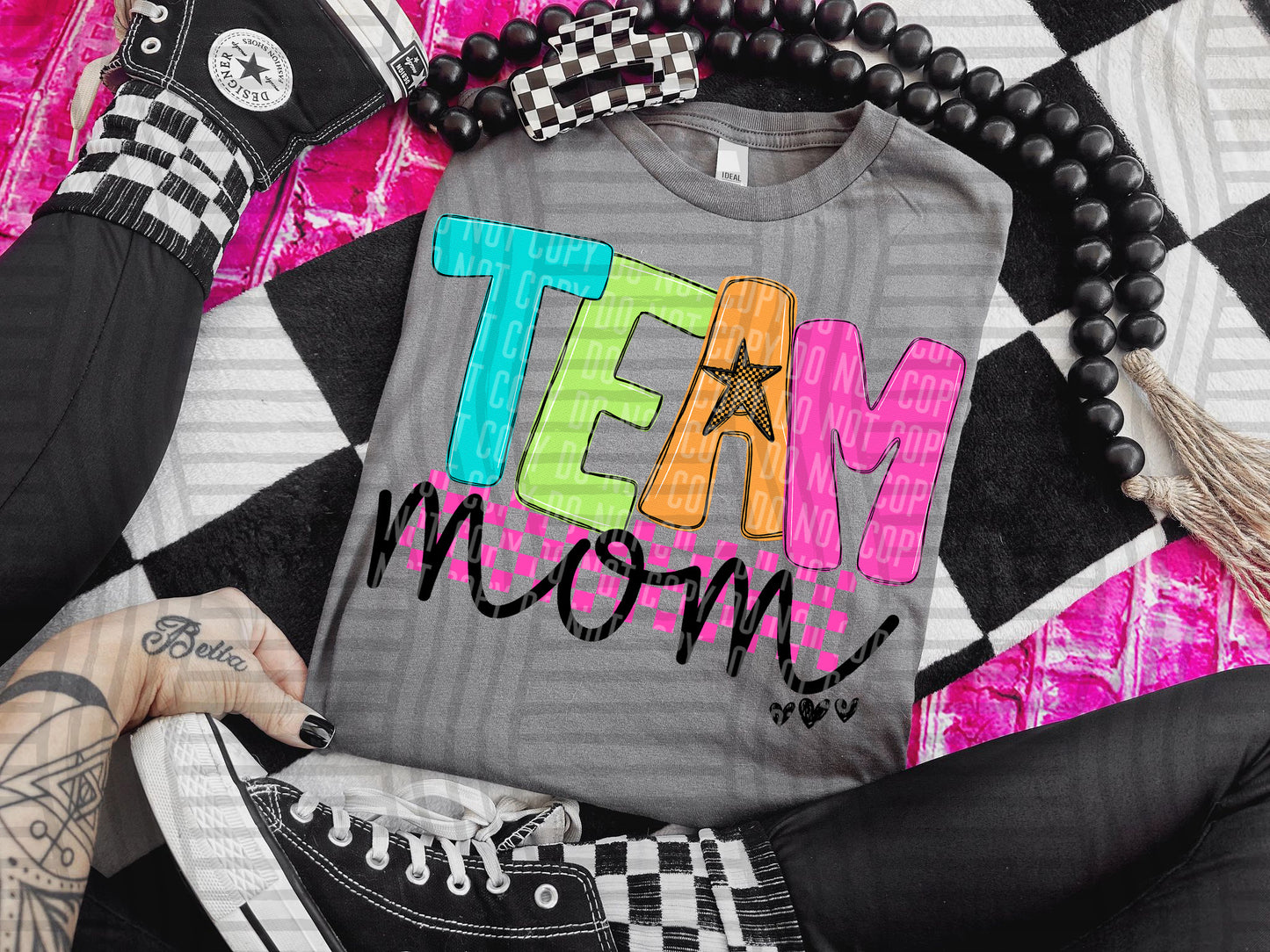 Checkmate Starburst Sports mom - DROPDOWN - 300 DPI digital download