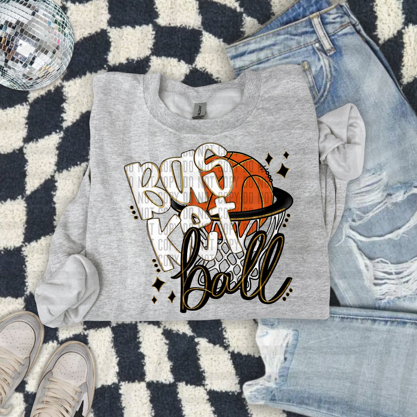 Basketball hoop -Color Dropdown Digital Download 300DPI PNG FILE