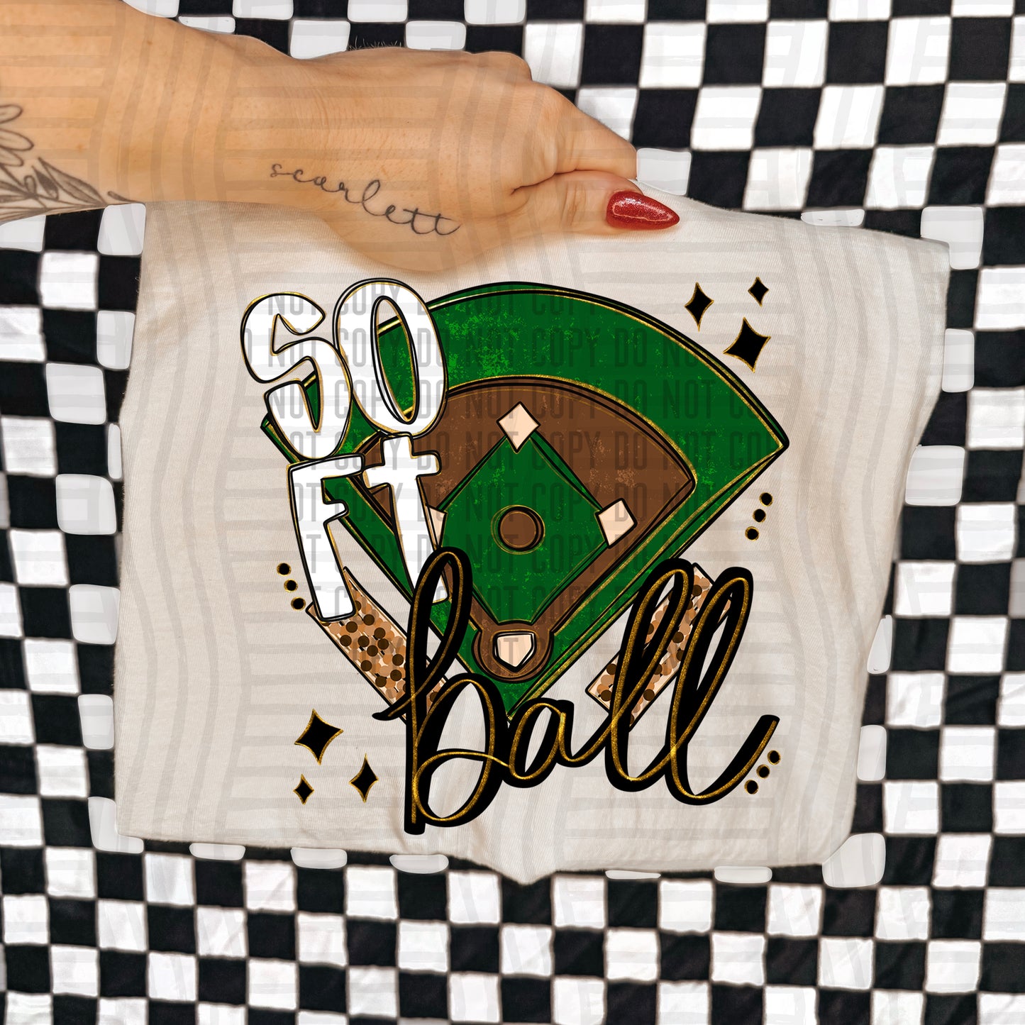 SOFTBALL Field - Color Dropdown Digital Download 300DPI PNG FILE