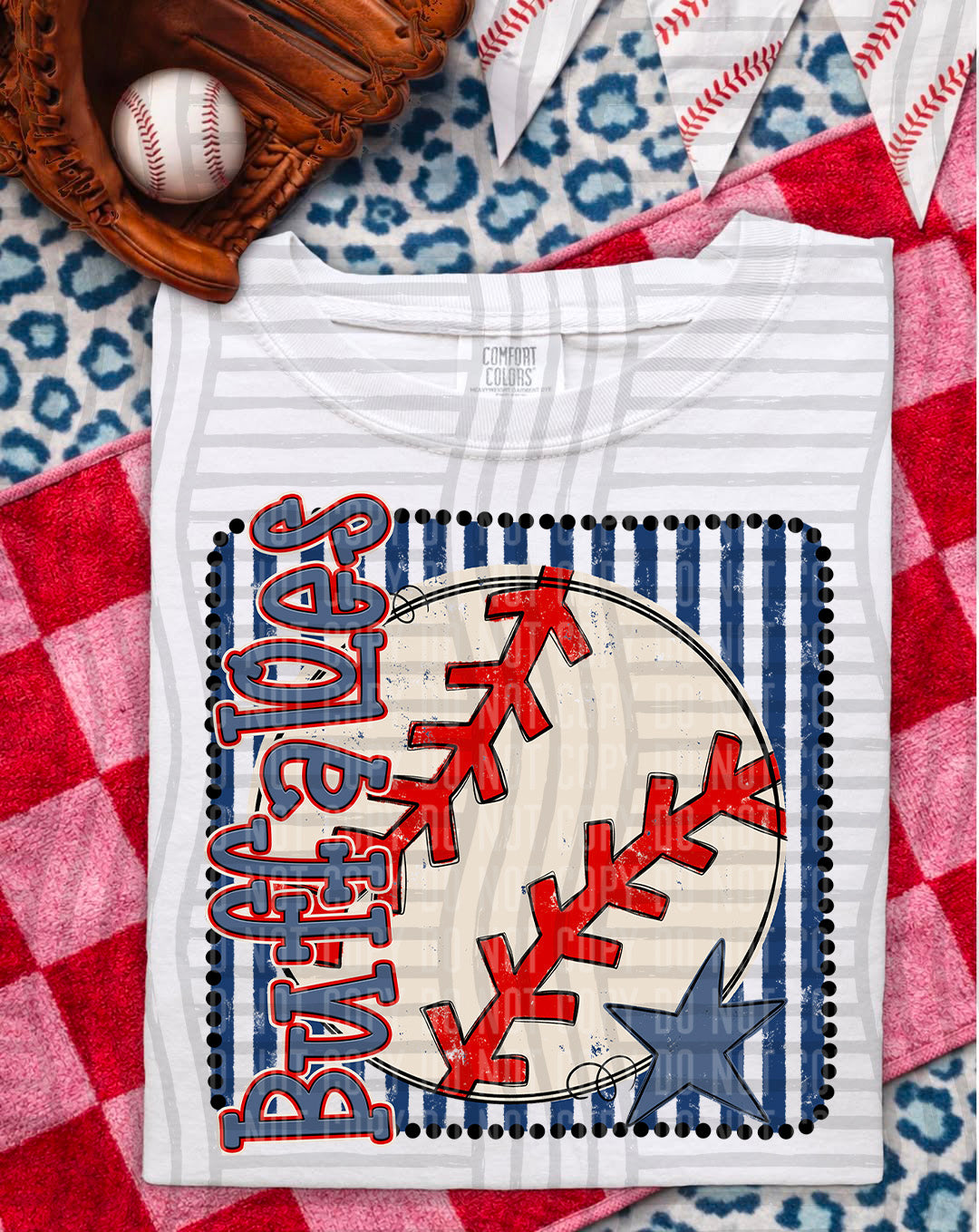 Baseball RWB Framed -  Custom + DROPDOWN - 300 DPI digital download