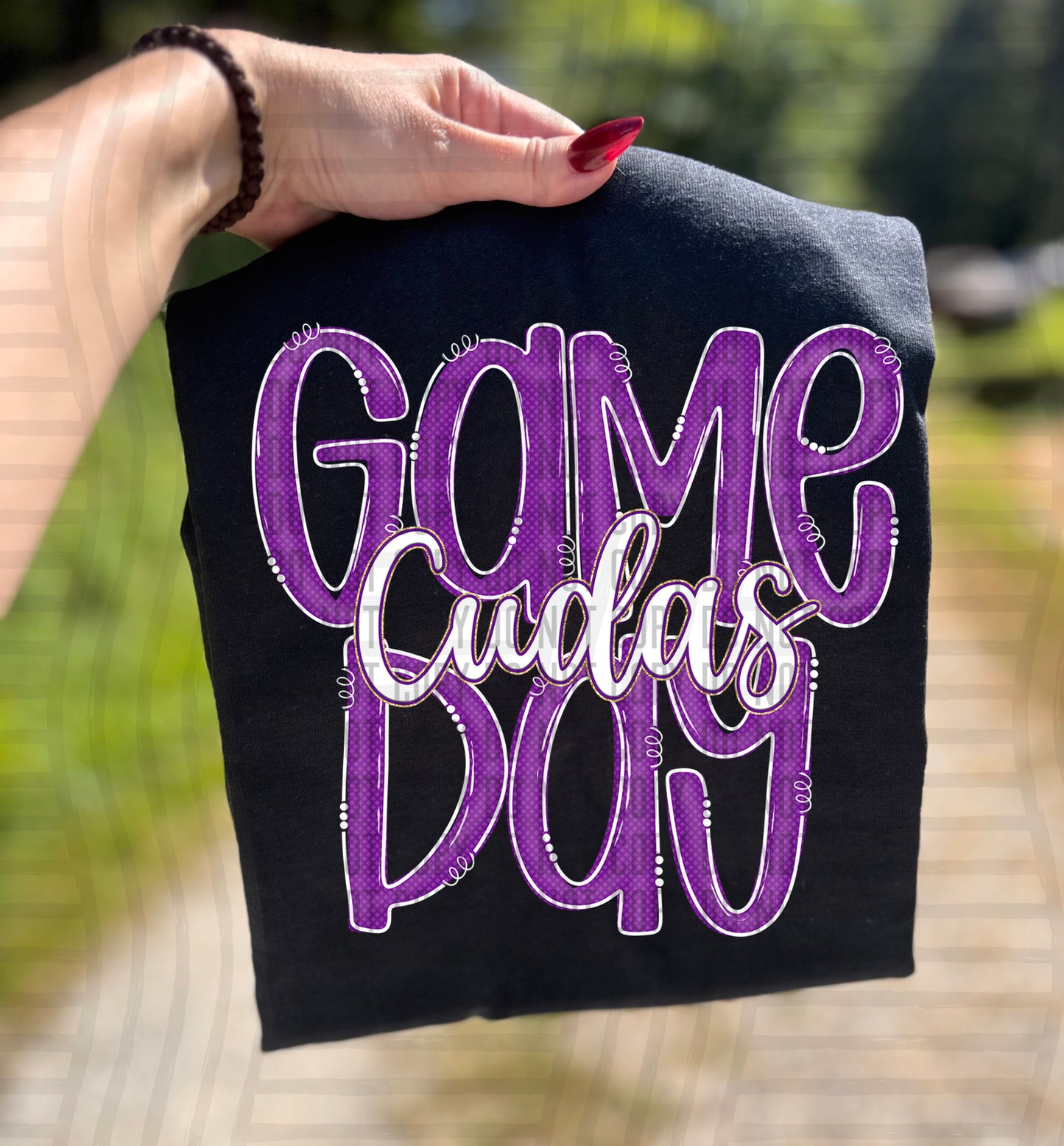 Purple - GAME DAY Doodles - 300 dpi Digital Download