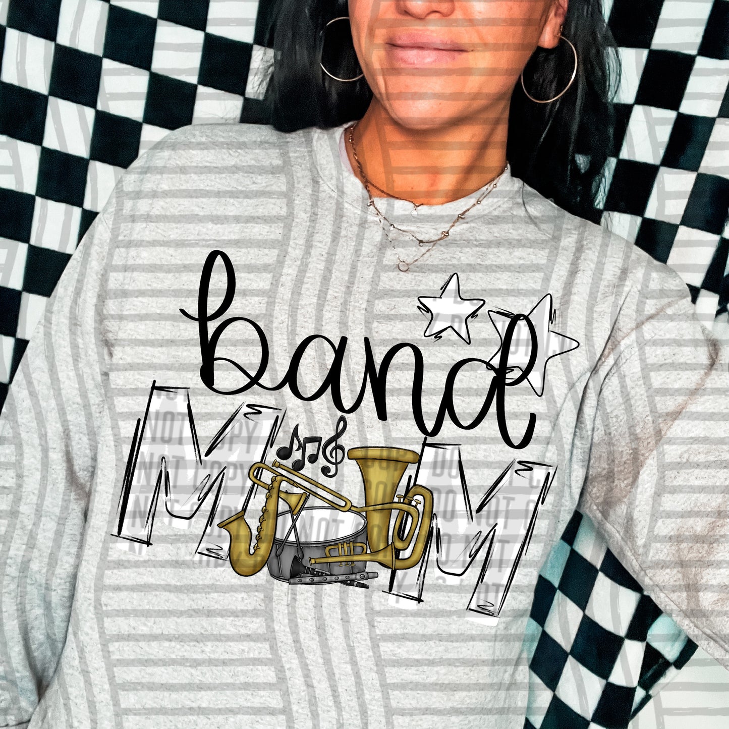 Band Mom - Color Dropdown Digital Download 300DPI PNG FILE
