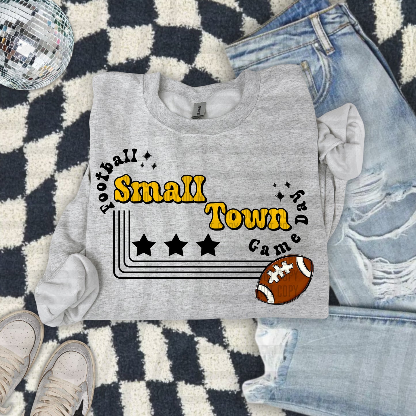 FOOTBALL - Small town - Color Dropdown Digital Download 300DPI PNG FILE