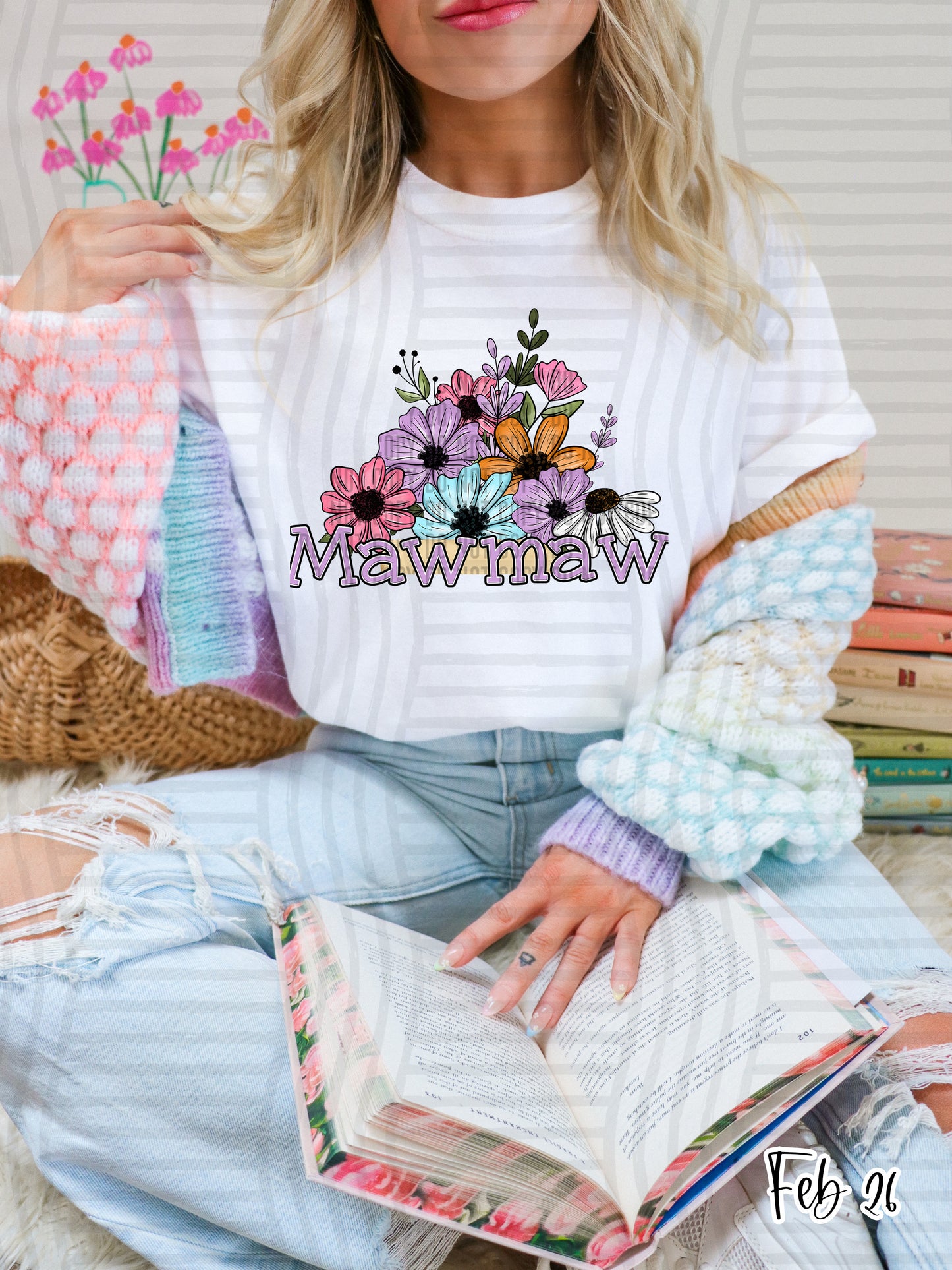 Floral Names -  Custom + Dropdown 300 DPI digital download