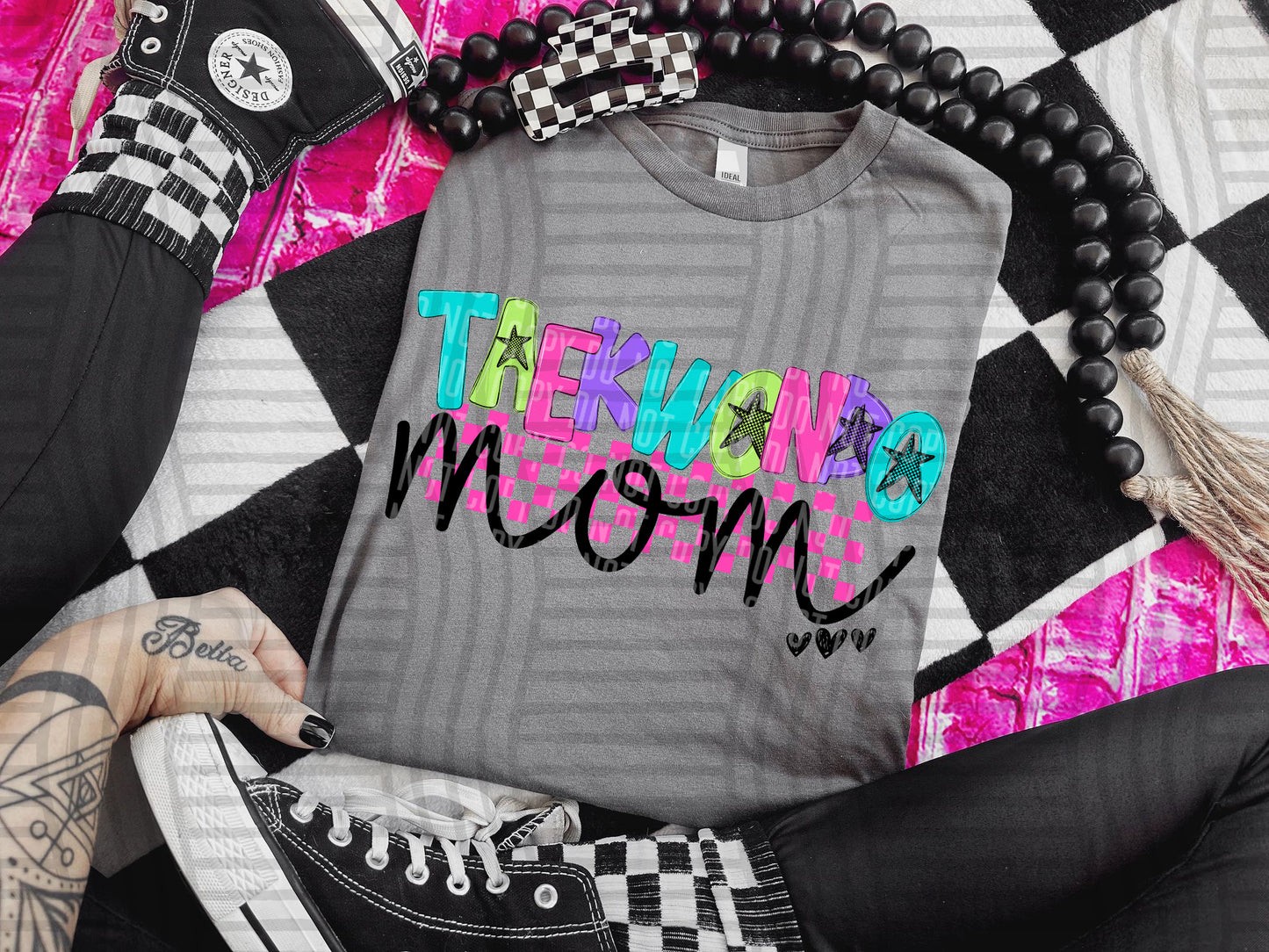 Checkmate Starburst Sports mom - DROPDOWN - 300 DPI digital download