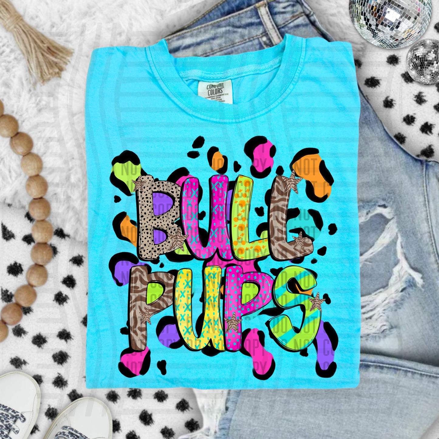 Funky Mix-Up Leopard Spot Mascots - Custom + Dropdown - 300 dpi Digital Download