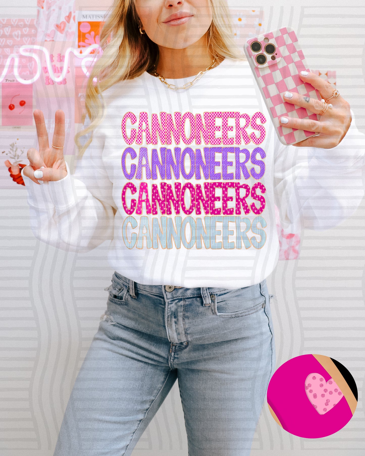 Sugar Cookie Stacked - Custom + Dropdown - 300 dpi Digital Download