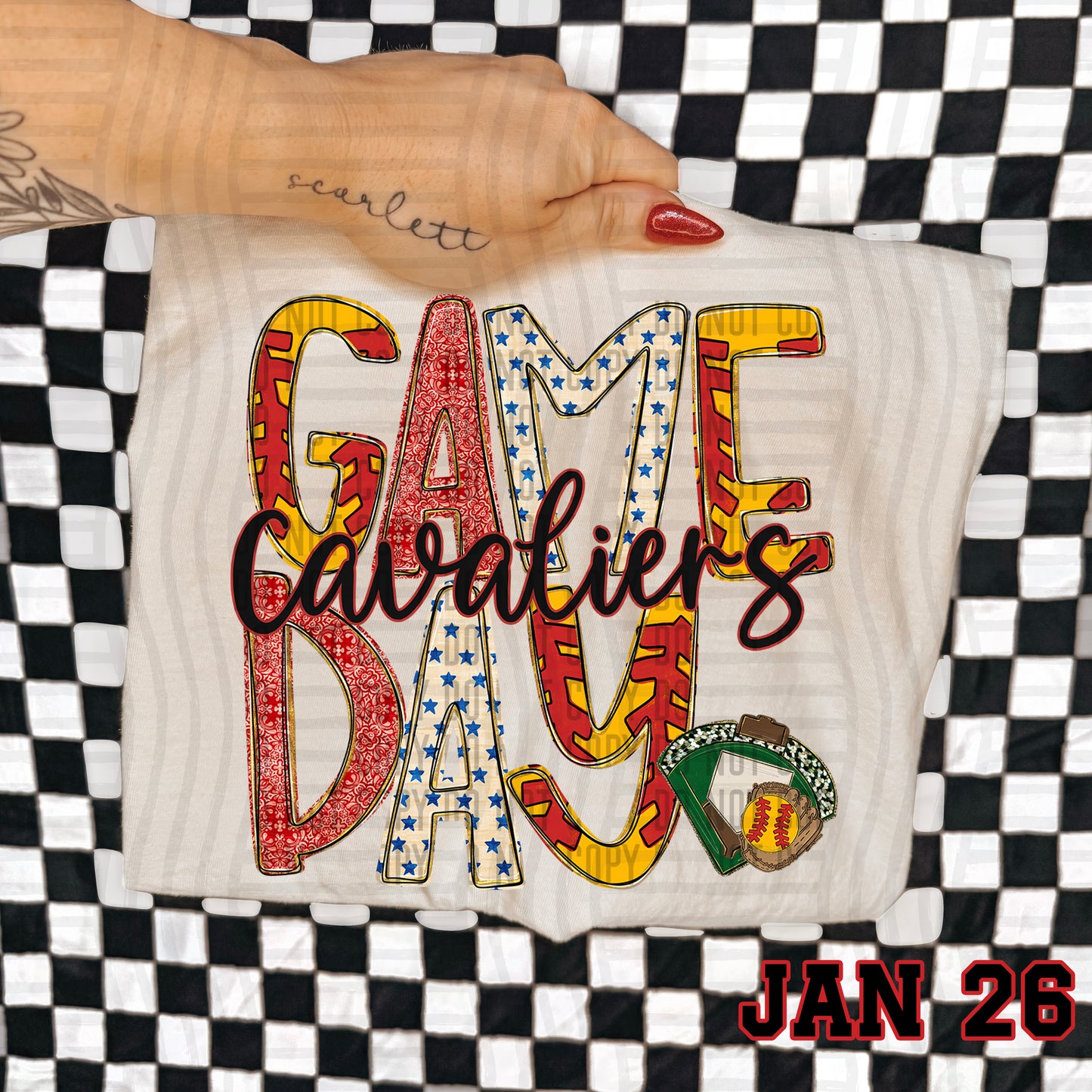 Game Day Softball- Custom + DROPDOWN - 300 DPI digital download