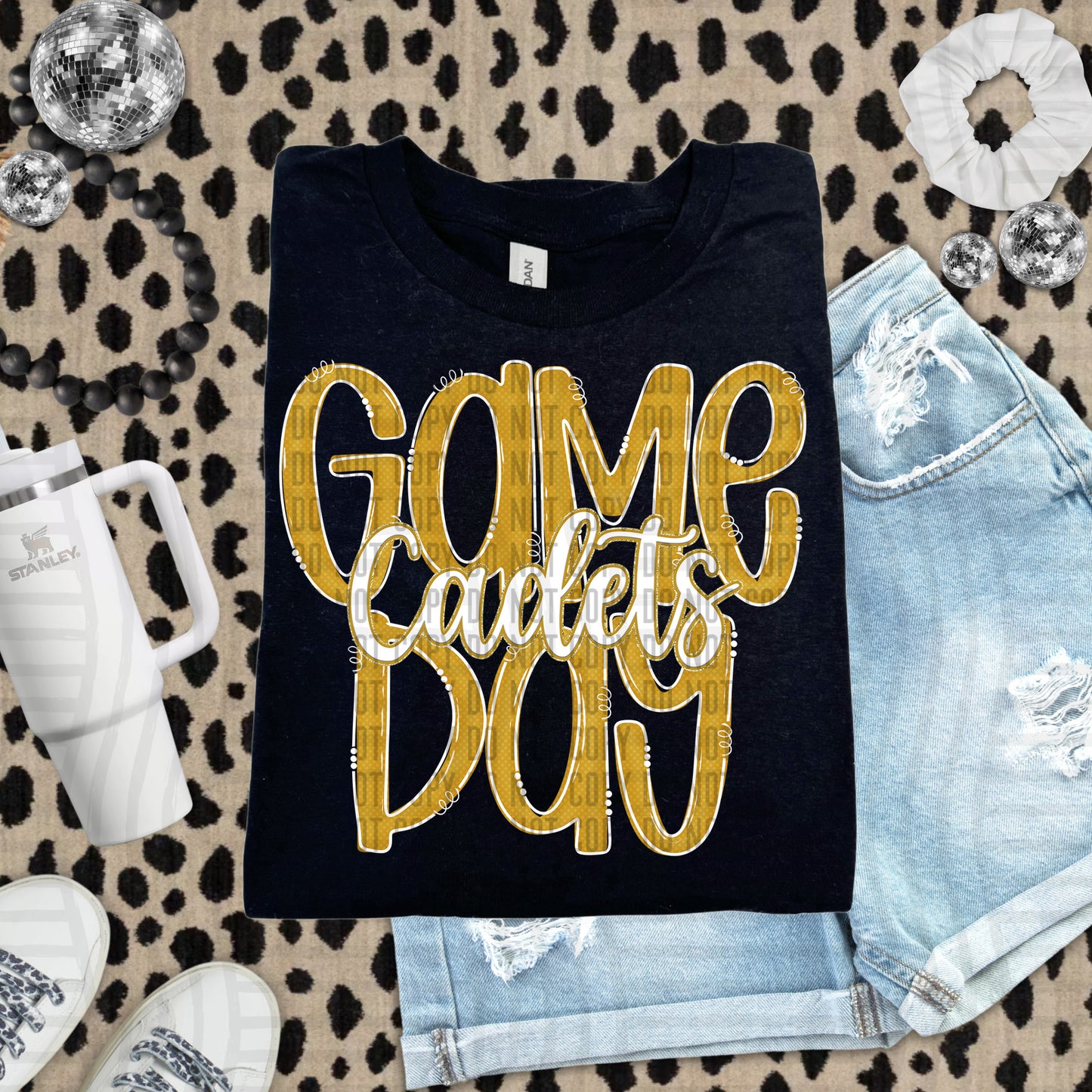 Gold- GAME DAY Doodles - 300 dpi Digital Download