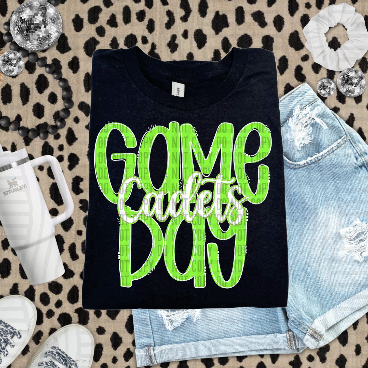 Lime- GAME DAY Doodles - 300 dpi Digital Download