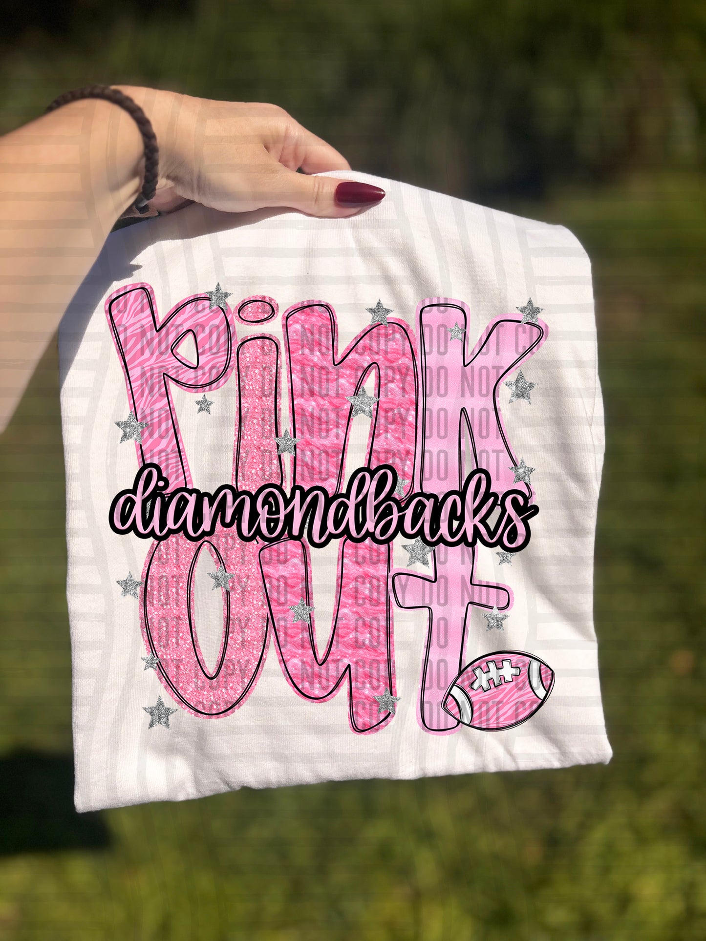 PINK OUT Football + CUSTOM - Dropdown - Digital Download 300DPI PNG FILE