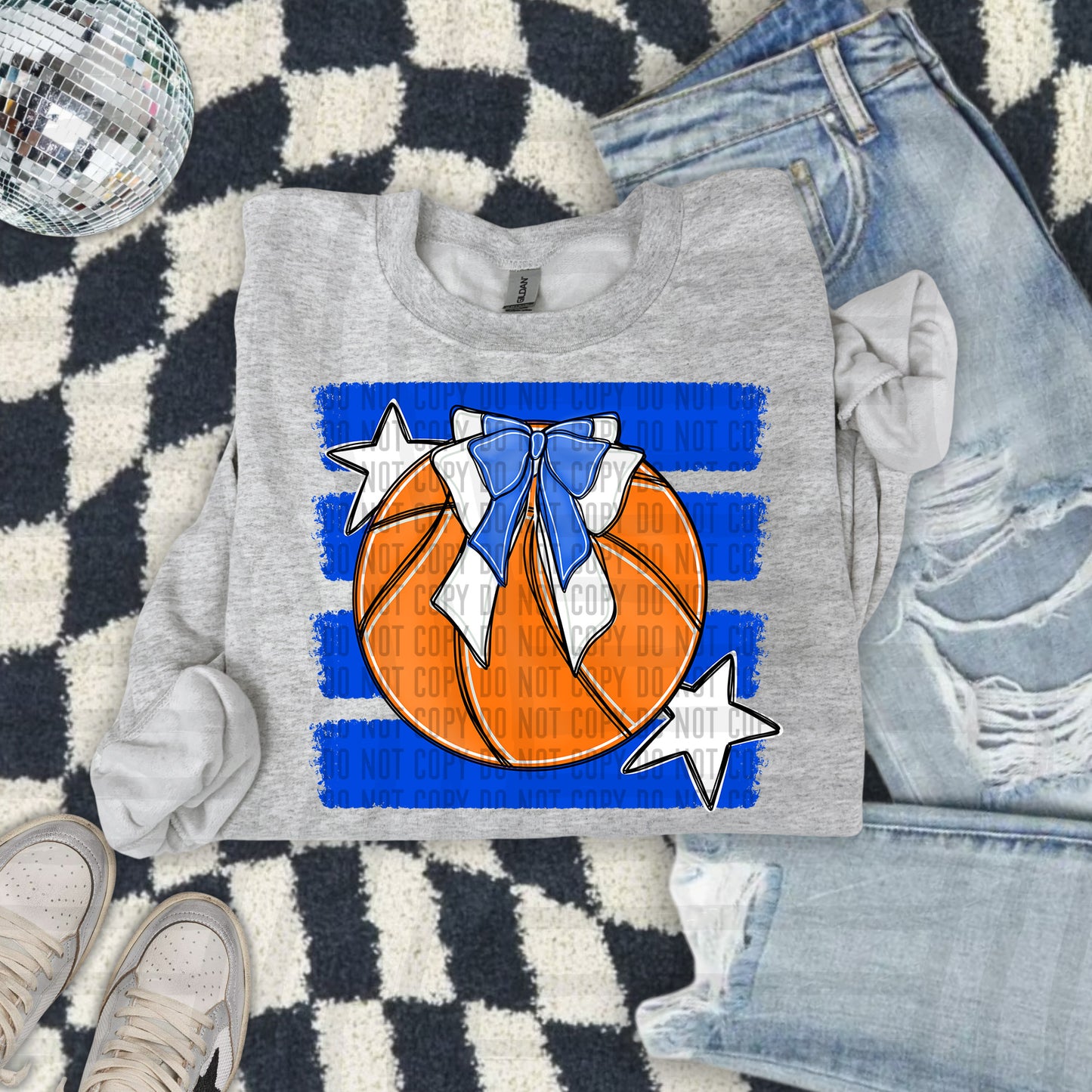 BASKETBALL BOW CC 2608-0010- Color Dropdown Digital Download 300DPI PNG FILE