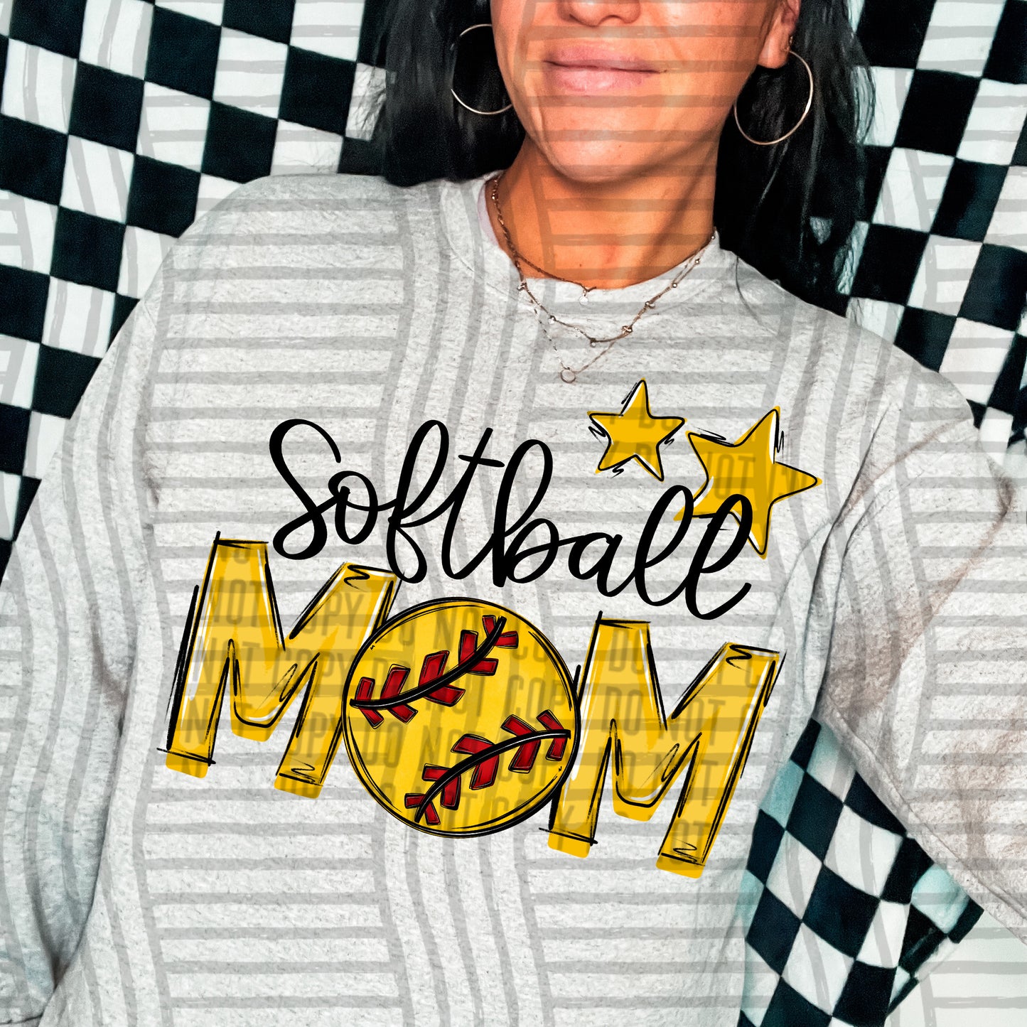 Softballl Mom - Color Dropdown Digital Download 300DPI PNG FILE